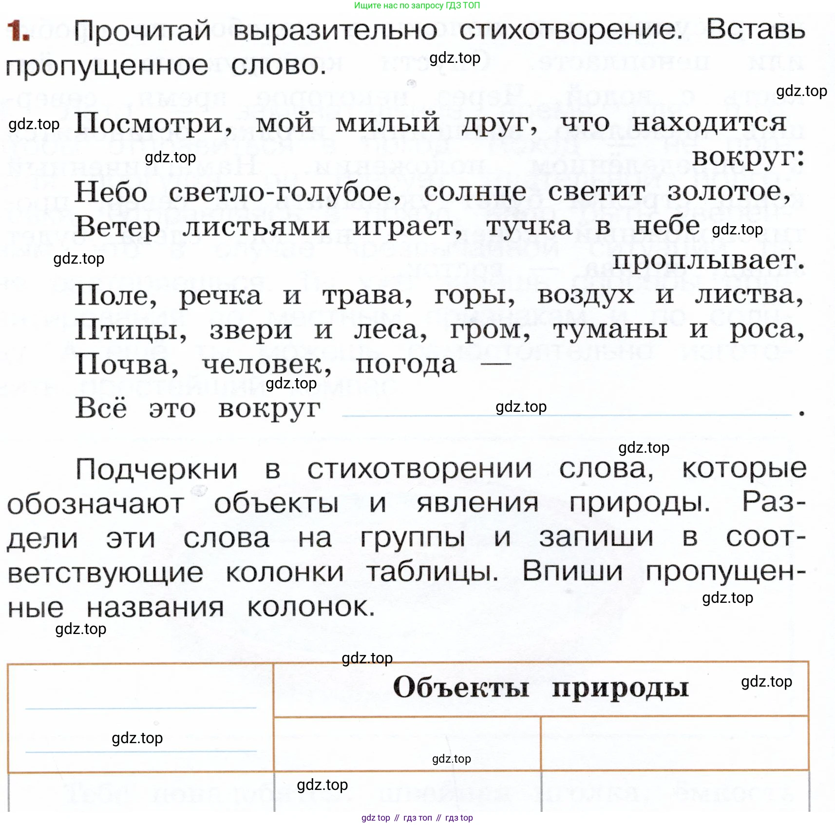 Окружающий мир, 3 класс Летние задания, авторы: Казанцева Ирина Викторовна, Архипова Ю И, Глаголева Юлия Игоревна, издательство Просвещение, Москва, 2022, белого цвета, страница 20, номер 1, Условие