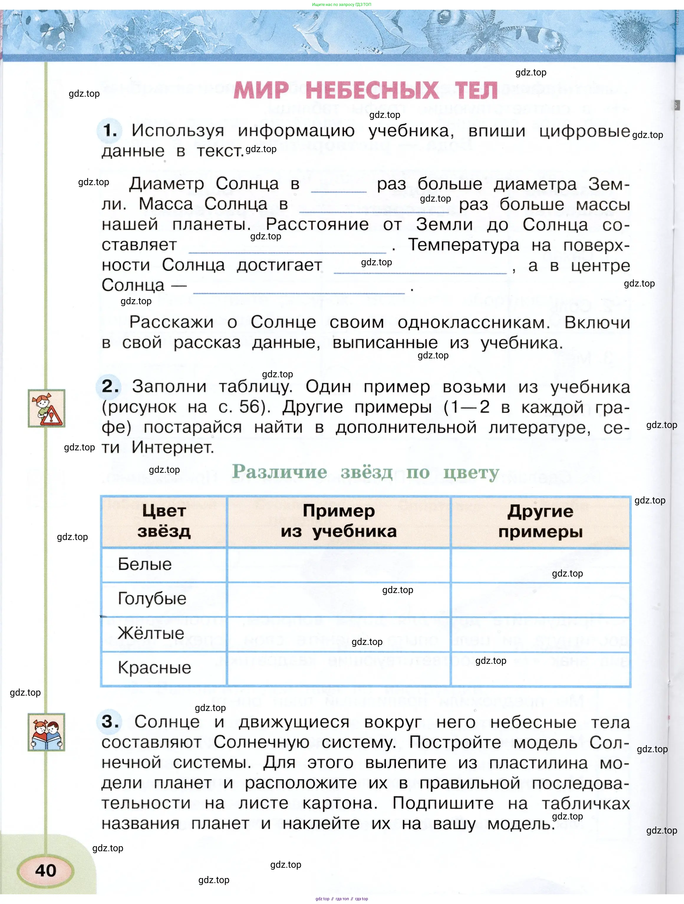 Окружающий мир, 3 класс рабочая тетрадь, авторы: Плешаков Андрей Анатольевич, Новицкая Марина Юрьевна, издательство Просвещение, Москва, 2019, белого цвета, Часть 1, страница 40