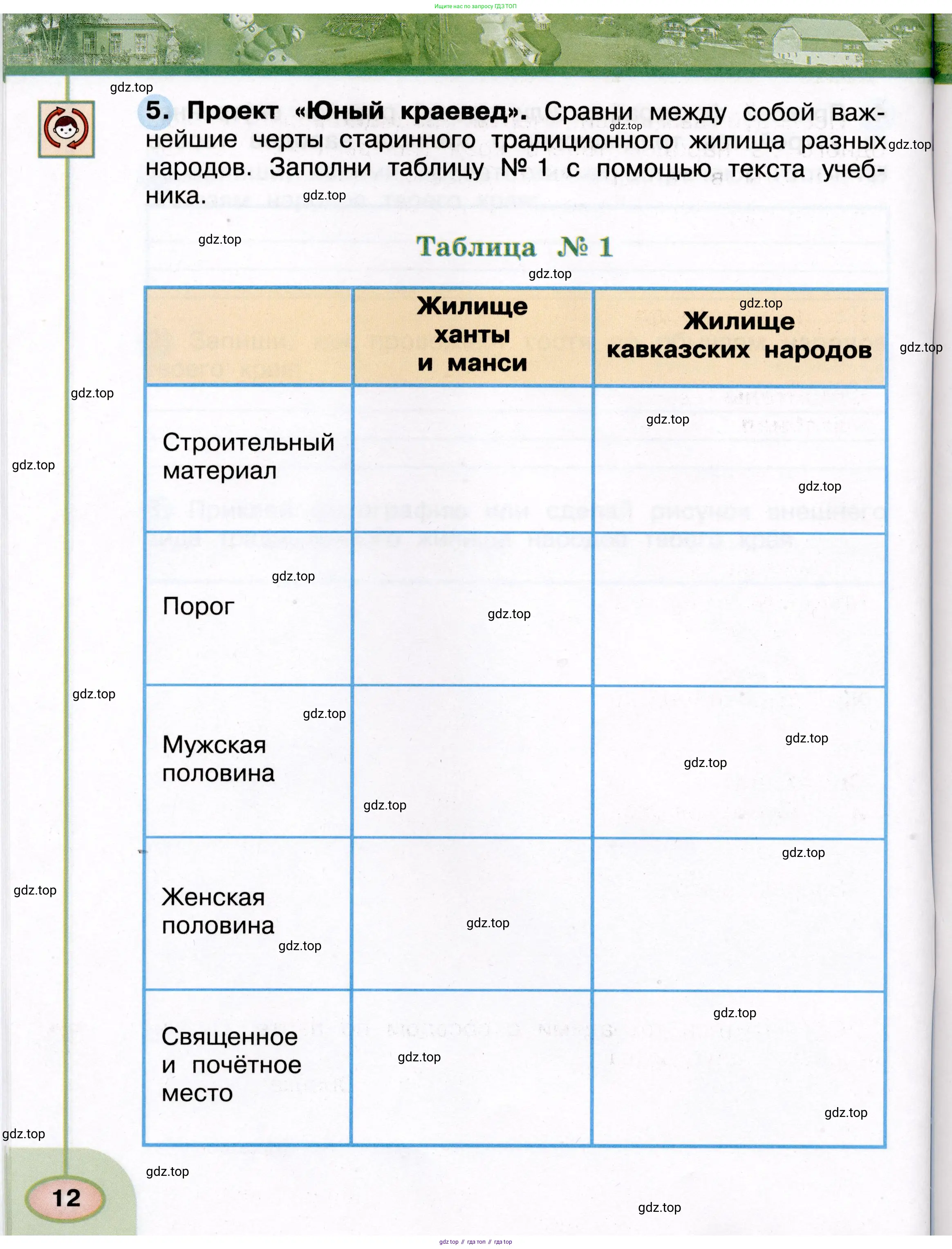 Окружающий мир, 3 класс рабочая тетрадь, авторы: Плешаков Андрей Анатольевич, Новицкая Марина Юрьевна, издательство Просвещение, Москва, 2019, белого цвета, Часть 1, страница 12