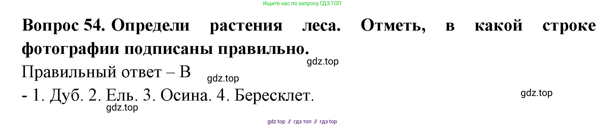Окружающий мир, 3 класс Тесты, авторы: Плешаков Андрей Анатольевич, Новицкая Марина Юрьевна, Назарова З Д, издательство Просвещение, Москва, 2019, белого цвета, страница 33, номер 54, Решение