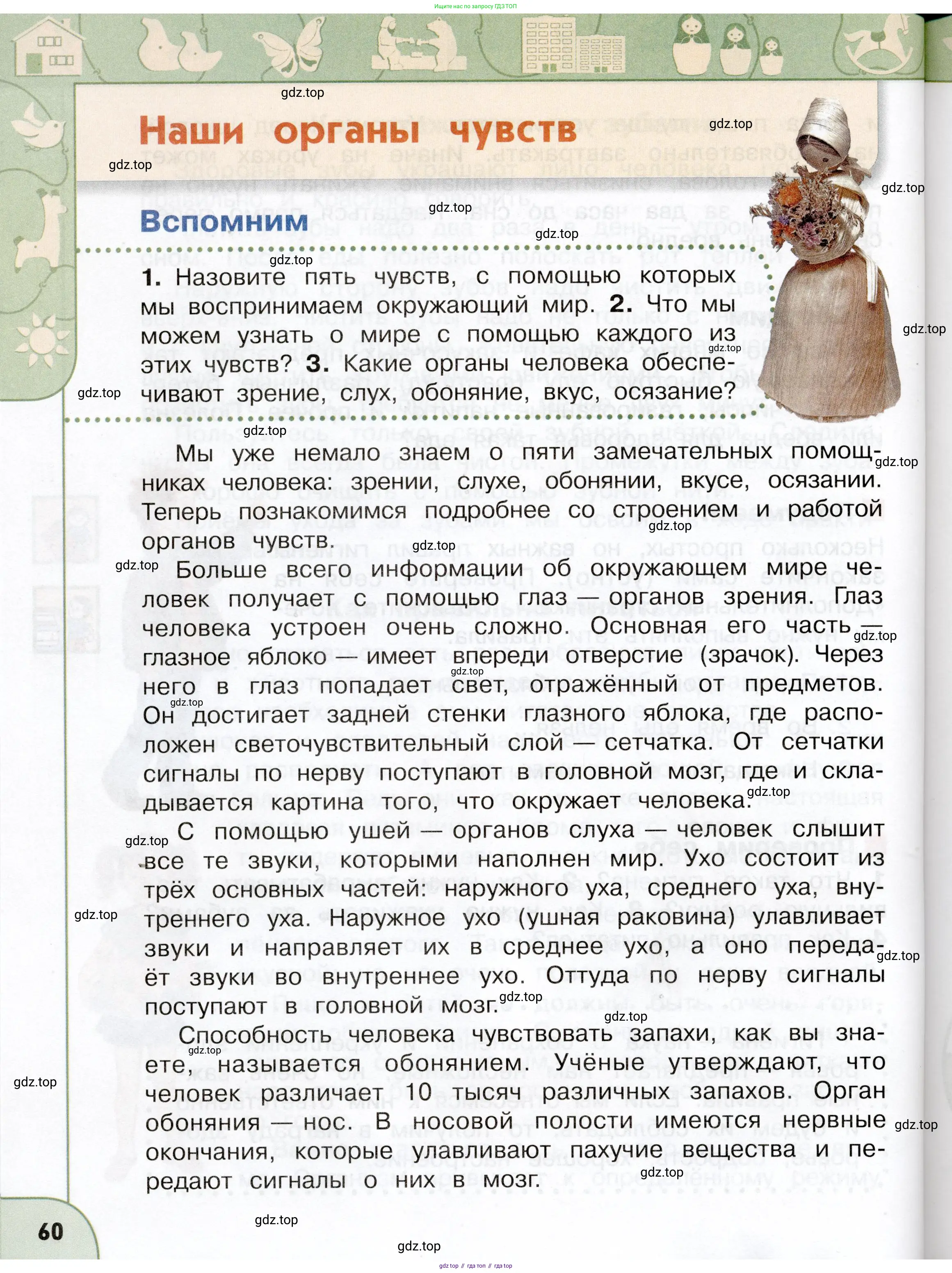 Окружающий мир, 3 класс Учебник, авторы: Плешаков Андрей Анатольевич, Новицкая Марина Юрьевна, издательство Просвещение, Москва, 2019, белого цвета, Часть 1, страница 60
