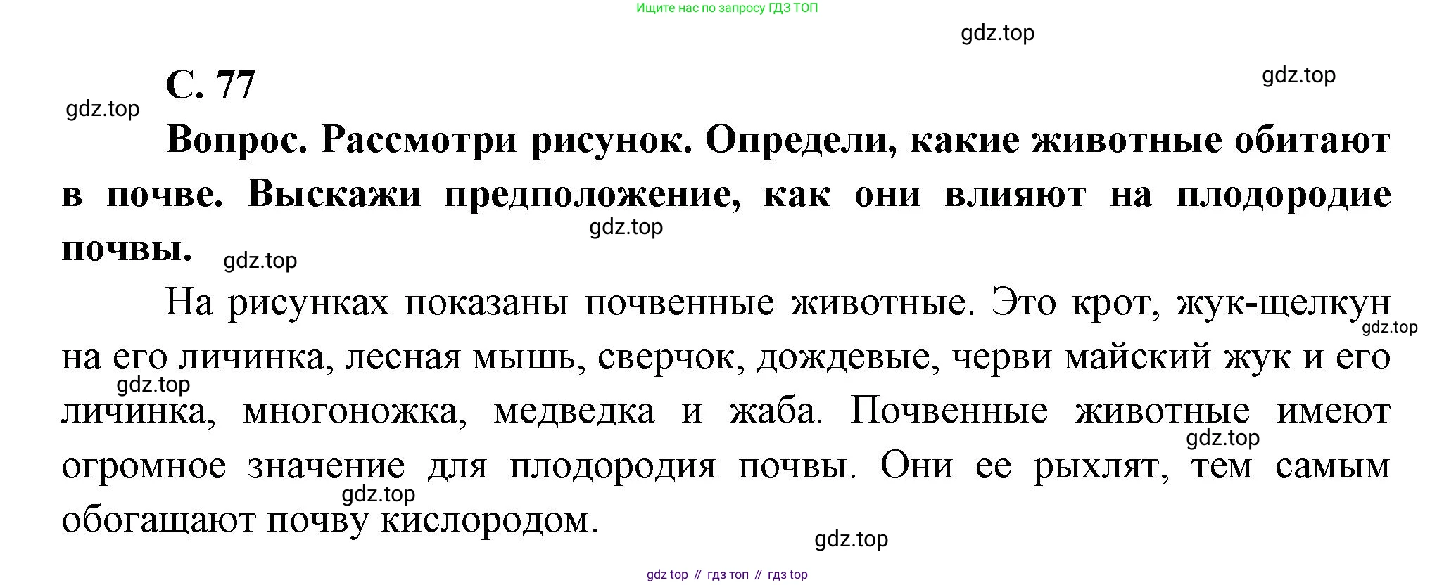 Окружающий мир, 3 класс Учебник, авторы: Плешаков Андрей Анатольевич, Новицкая Марина Юрьевна, издательство Просвещение, Москва, 2019, белого цвета, Часть 1, страница 77, Решение