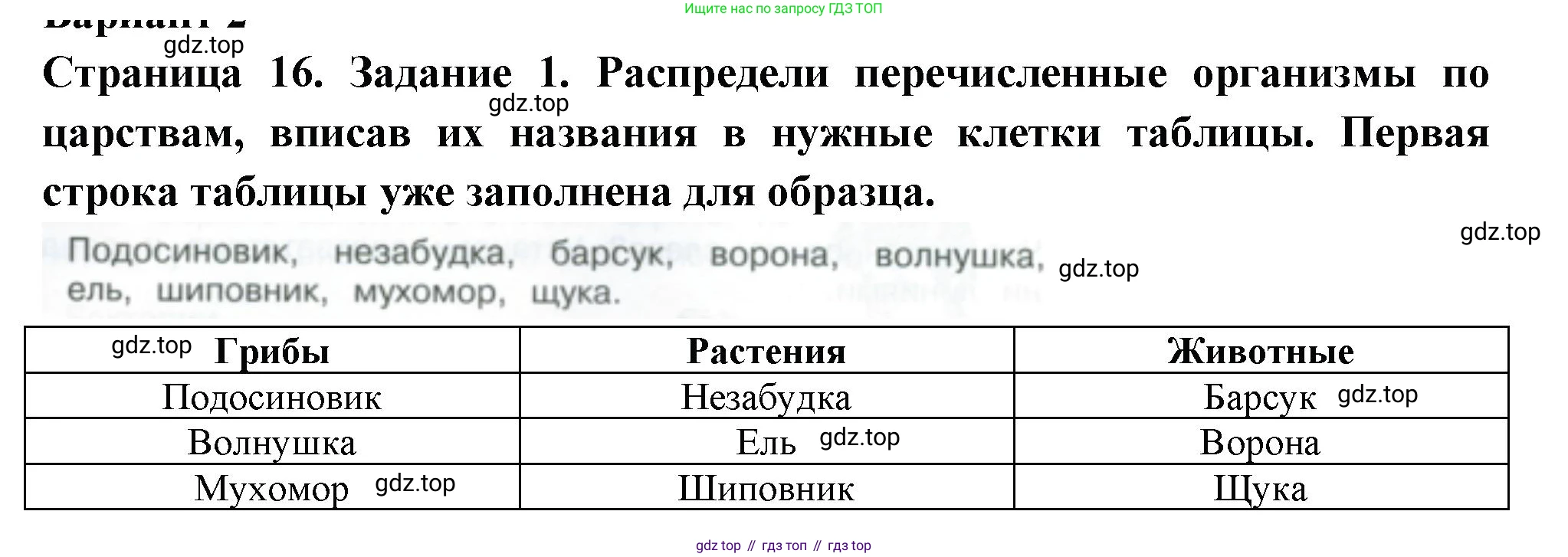 Окружающий мир, 3 класс Проверочные работы, авторы: Плешаков Андрей Анатольевич, Плешаков С А, издательство Просвещение, Москва, 2023, белого цвета, страница 16, номер 1, Решение