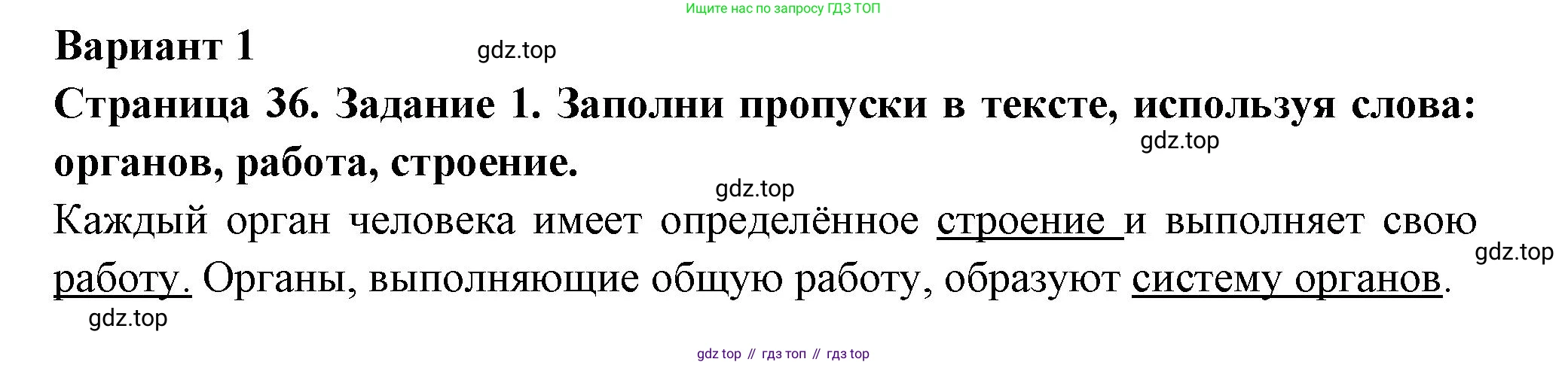 Окружающий мир, 3 класс Проверочные работы, авторы: Плешаков Андрей Анатольевич, Плешаков С А, издательство Просвещение, Москва, 2023, белого цвета, страница 36, номер 1, Решение