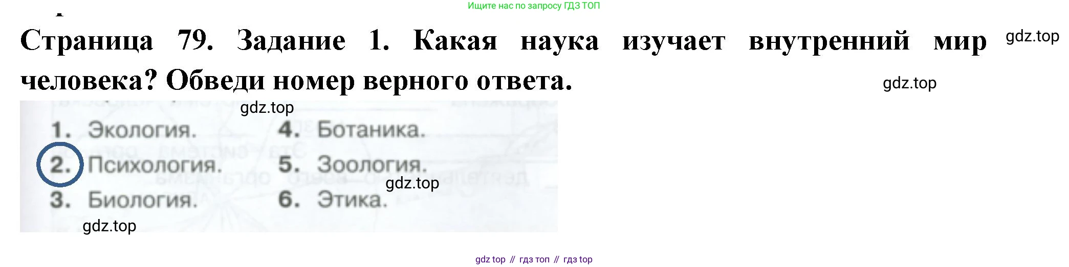 Окружающий мир, 3 класс Проверочные работы, авторы: Плешаков Андрей Анатольевич, Плешаков С А, издательство Просвещение, Москва, 2023, белого цвета, страница 79, номер 1, Решение