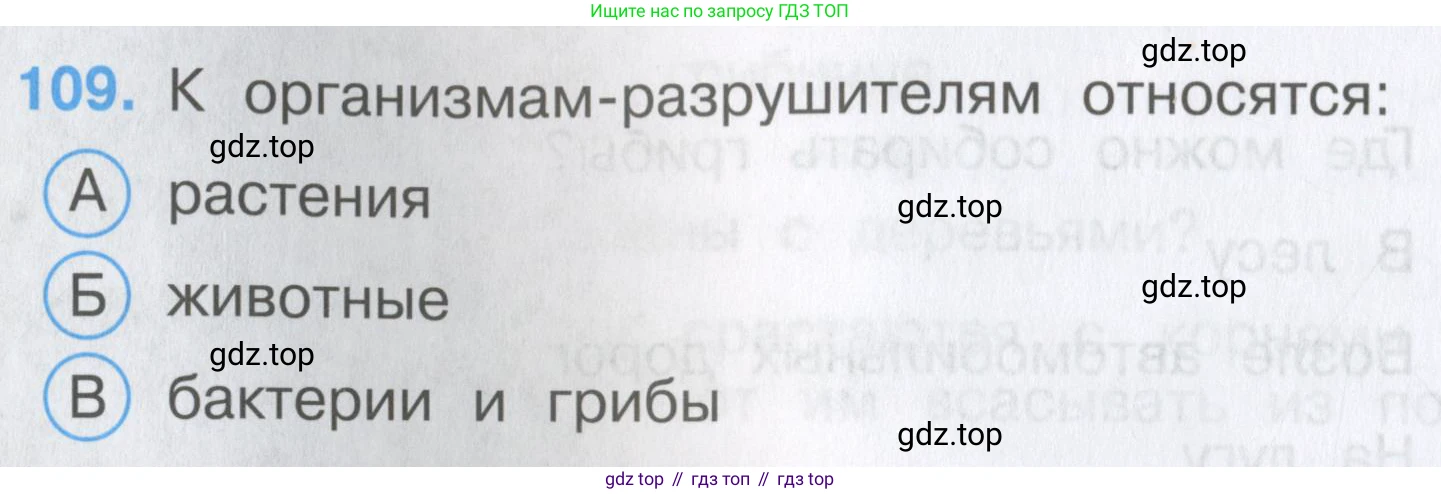Окружающий мир, 3 класс Тесты, авторы: Плешаков Андрей Анатольевич, Гара Наталья Николаевна, Назарова З Д, издательство Просвещение, Москва, 2014, белого цвета, страница 34, номер 109, Условие