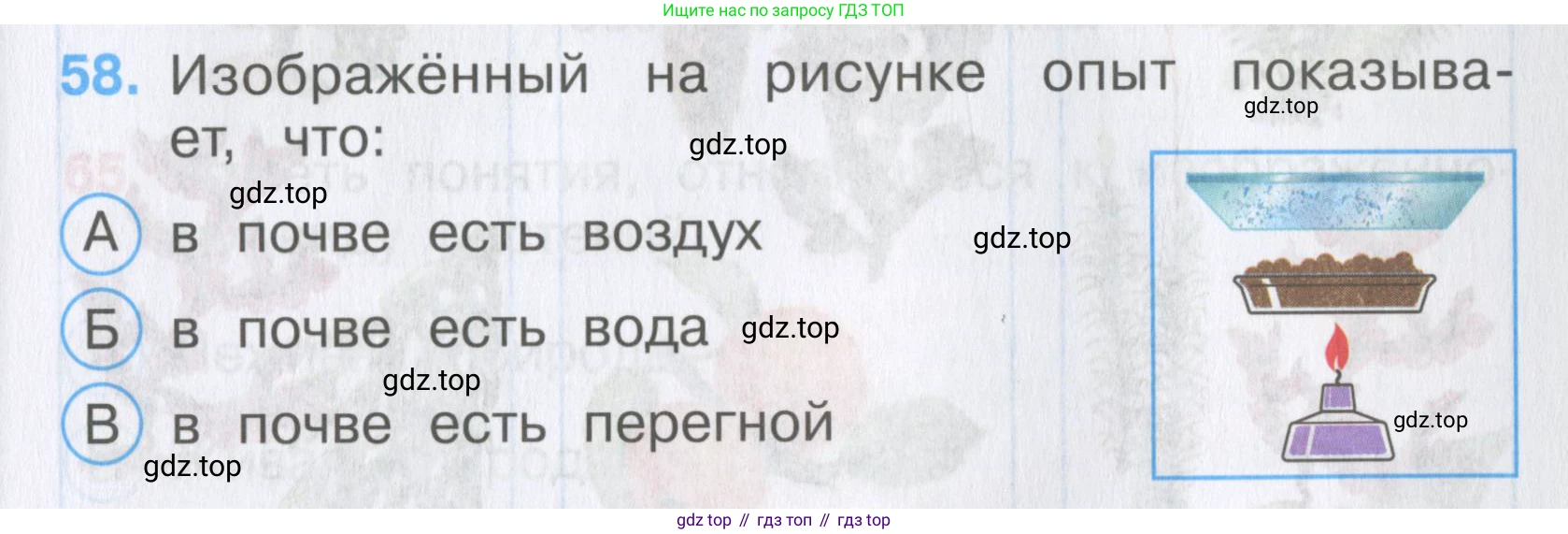 Окружающий мир, 3 класс Тесты, авторы: Плешаков Андрей Анатольевич, Гара Наталья Николаевна, Назарова З Д, издательство Просвещение, Москва, 2014, белого цвета, страница 19, номер 58, Условие