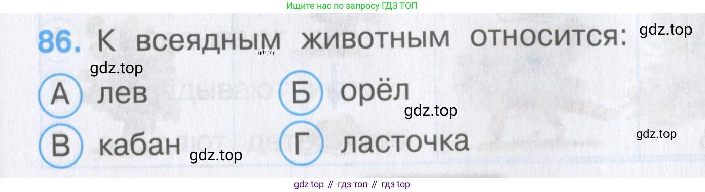 Окружающий мир, 3 класс Тесты, авторы: Плешаков Андрей Анатольевич, Гара Наталья Николаевна, Назарова З Д, издательство Просвещение, Москва, 2014, белого цвета, страница 27, номер 86, Условие