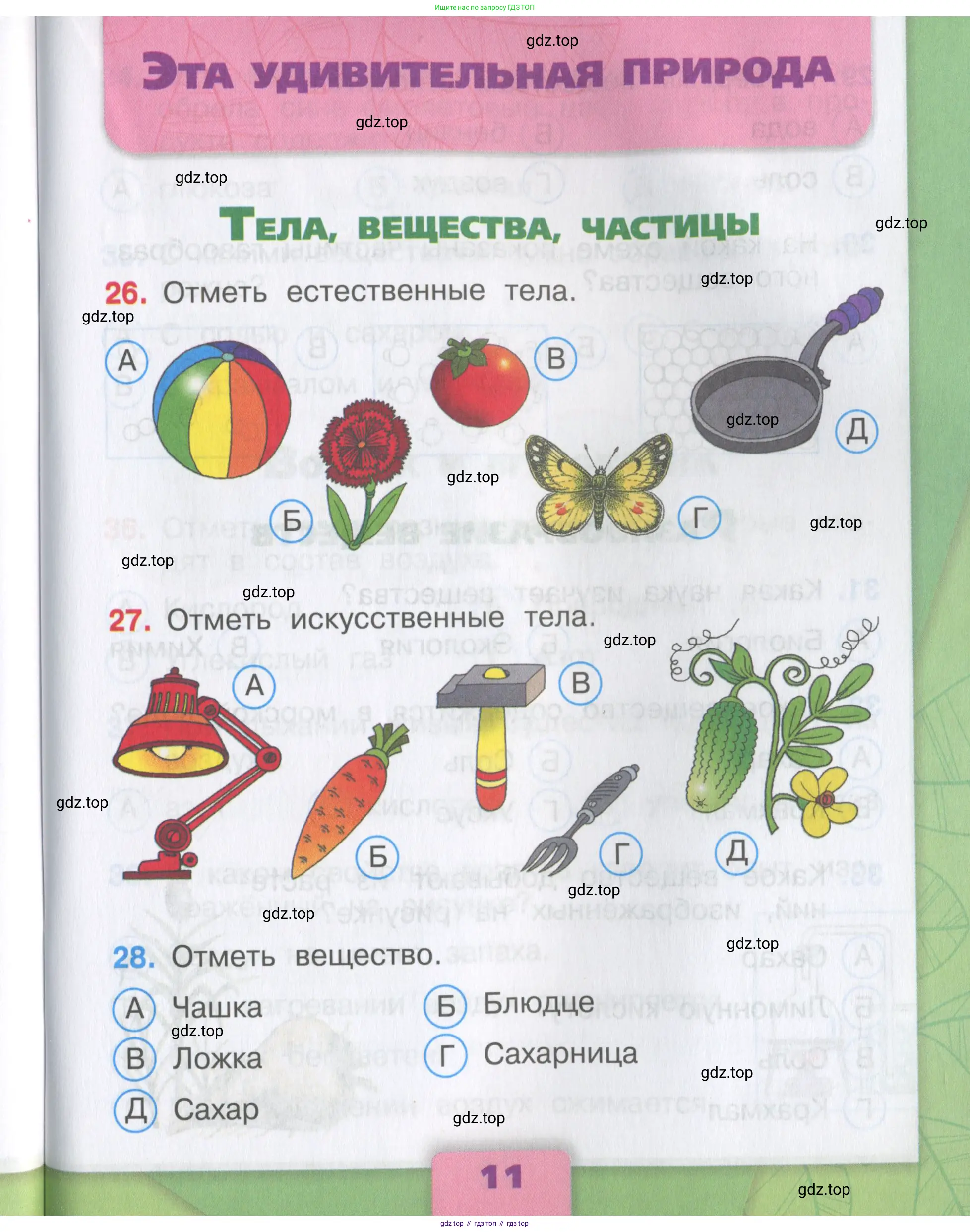 Окружающий мир, 3 класс Тесты, авторы: Плешаков Андрей Анатольевич, Гара Наталья Николаевна, Назарова З Д, издательство Просвещение, Москва, 2014, белого цвета, страница 11
