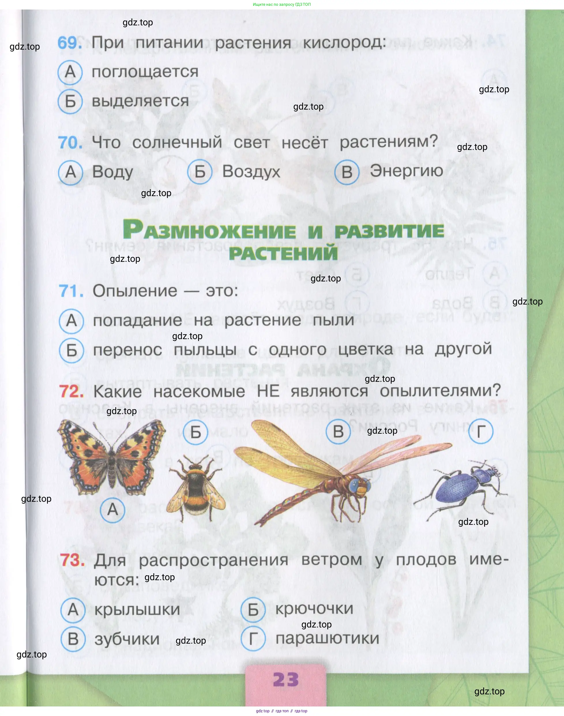 Окружающий мир, 3 класс Тесты, авторы: Плешаков Андрей Анатольевич, Гара Наталья Николаевна, Назарова З Д, издательство Просвещение, Москва, 2014, белого цвета, страница 23