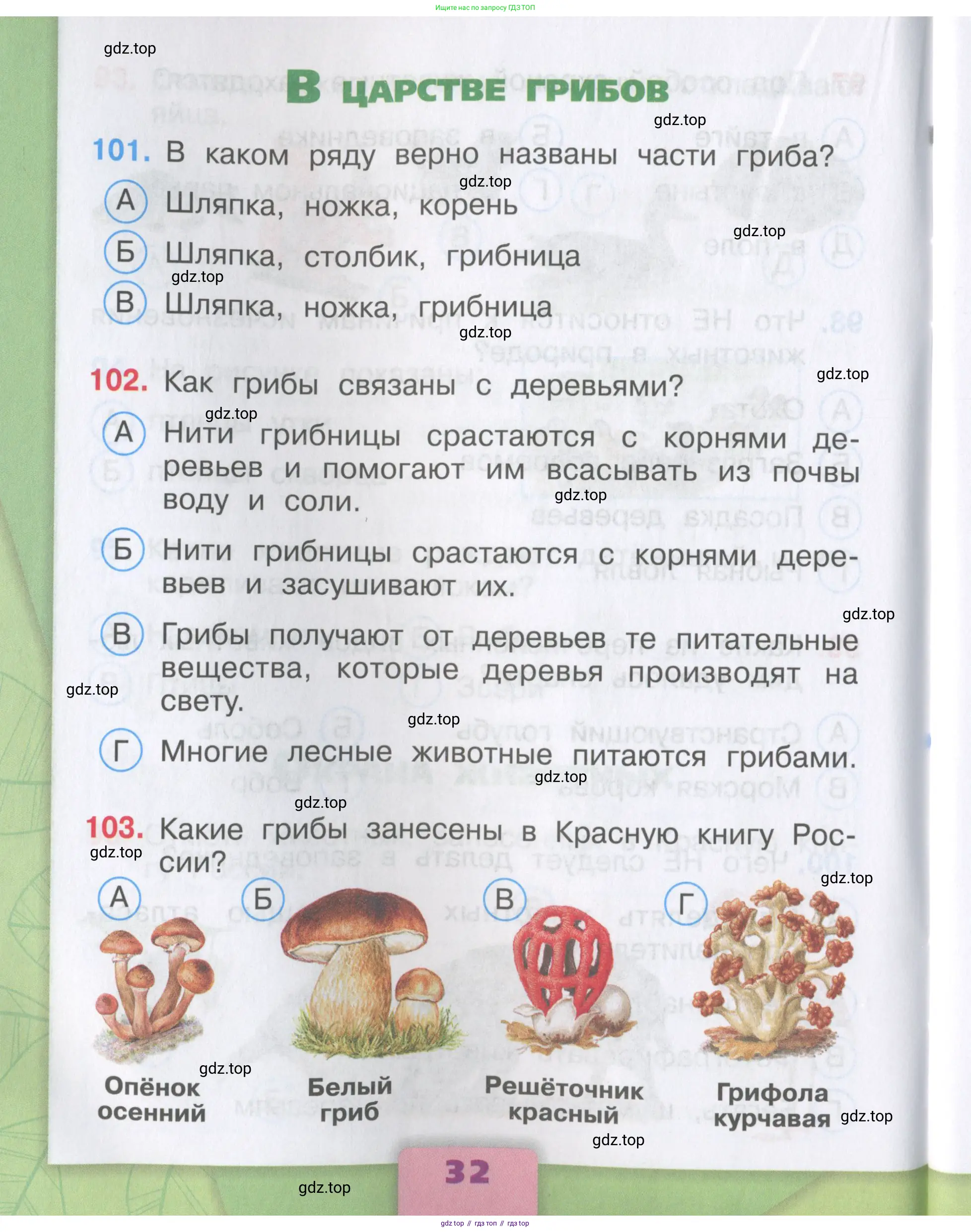 Окружающий мир, 3 класс Тесты, авторы: Плешаков Андрей Анатольевич, Гара Наталья Николаевна, Назарова З Д, издательство Просвещение, Москва, 2014, белого цвета, страница 32