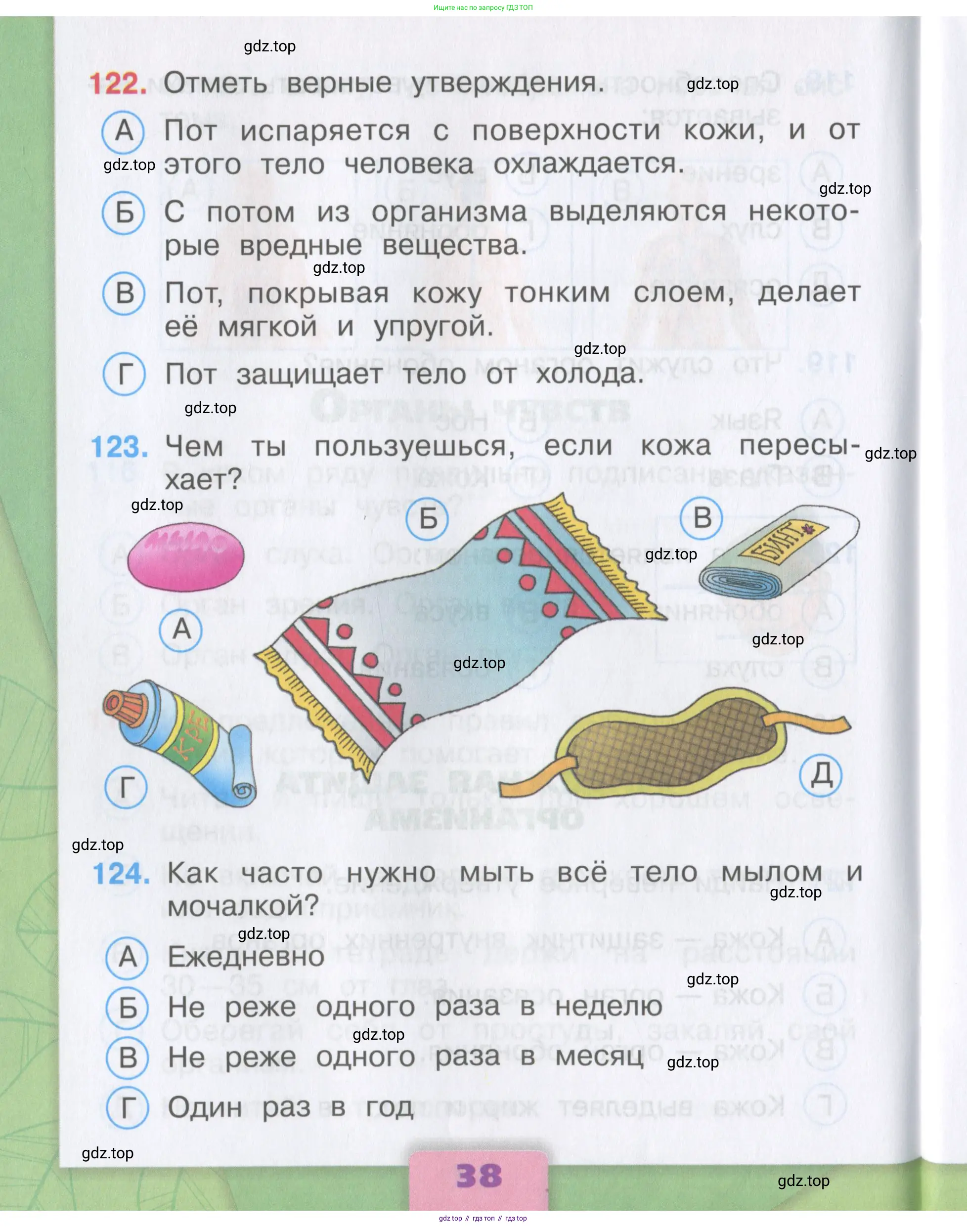 Окружающий мир, 3 класс Тесты, авторы: Плешаков Андрей Анатольевич, Гара Наталья Николаевна, Назарова З Д, издательство Просвещение, Москва, 2014, белого цвета, страница 38
