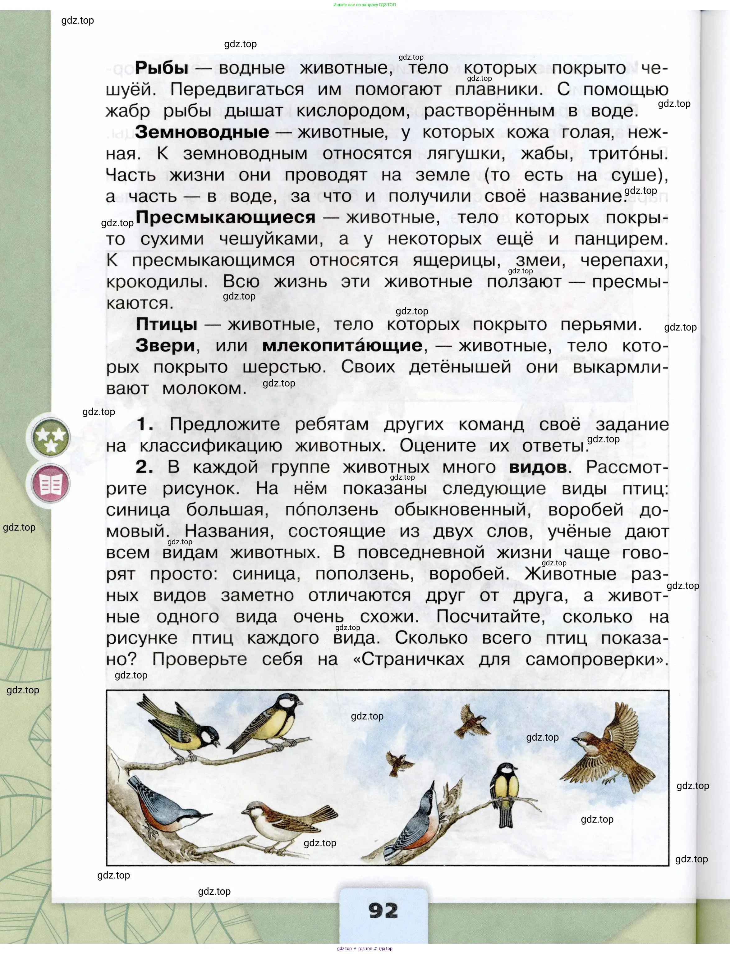 Окружающий мир, 3 класс Учебник, автор: Плешаков Андрей Анатольевич, издательство Просвещение, Москва, 2023, белого цвета, страница 92