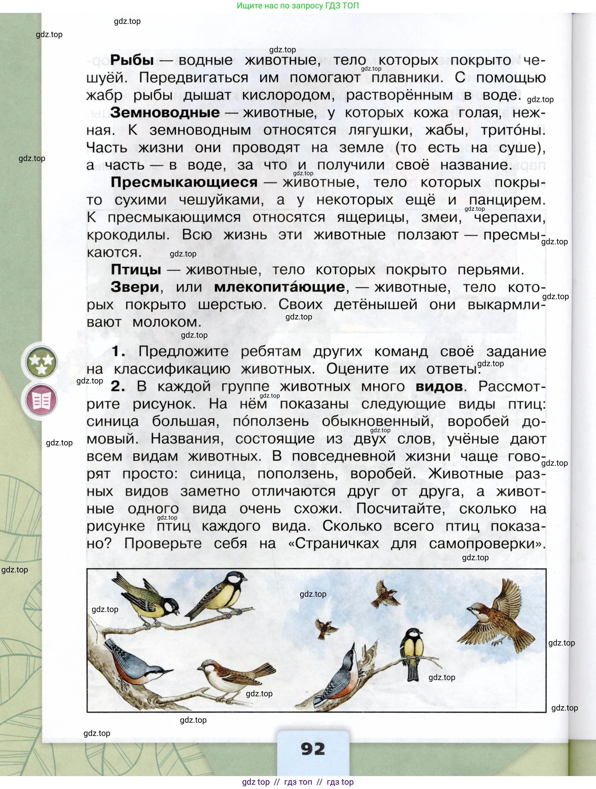 Окружающий мир, 3 класс Учебник, автор: Плешаков Андрей Анатольевич, издательство Просвещение, Москва, 2023, белого цвета, страница 92