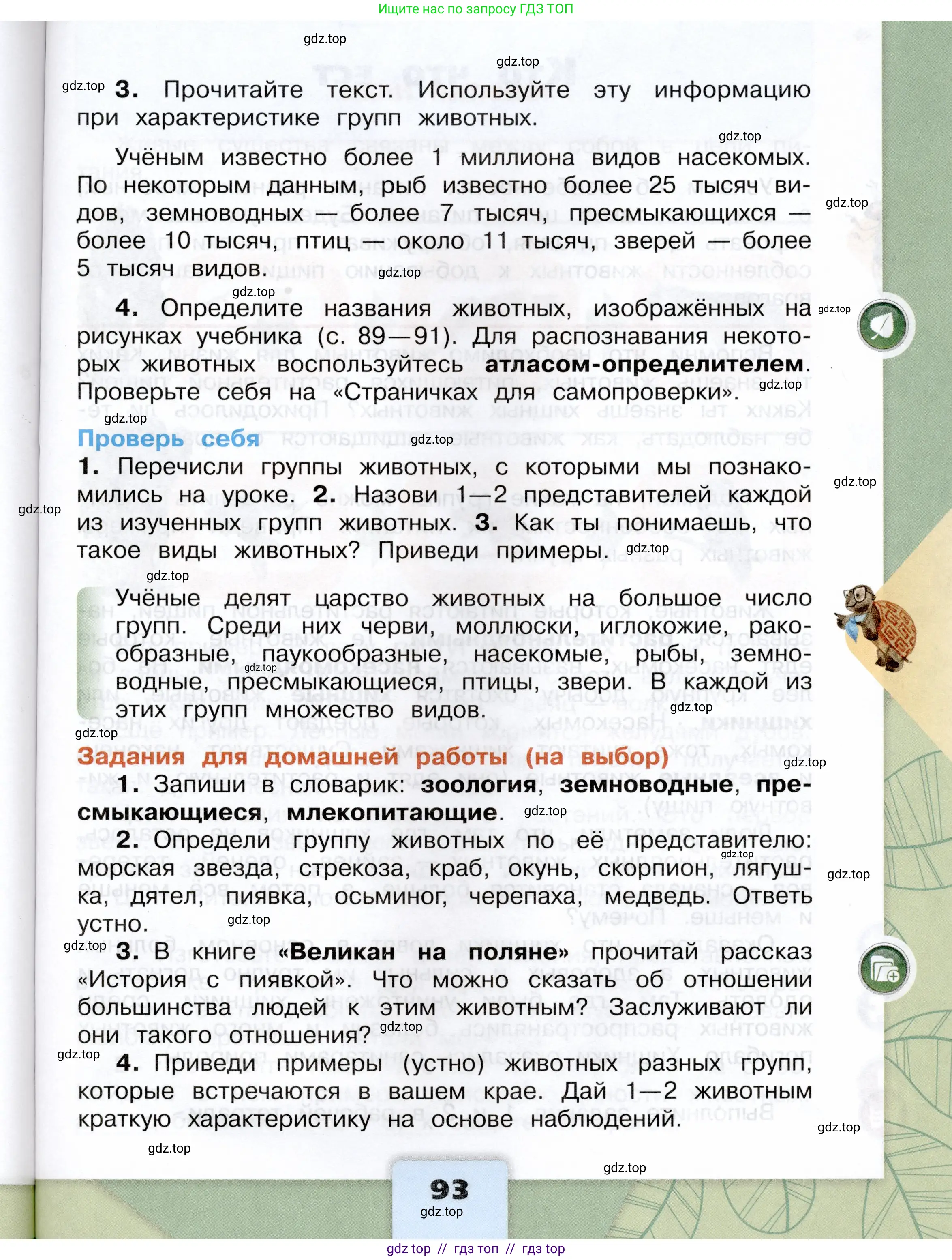 Окружающий мир, 3 класс Учебник, автор: Плешаков Андрей Анатольевич, издательство Просвещение, Москва, 2023, белого цвета, страница 93