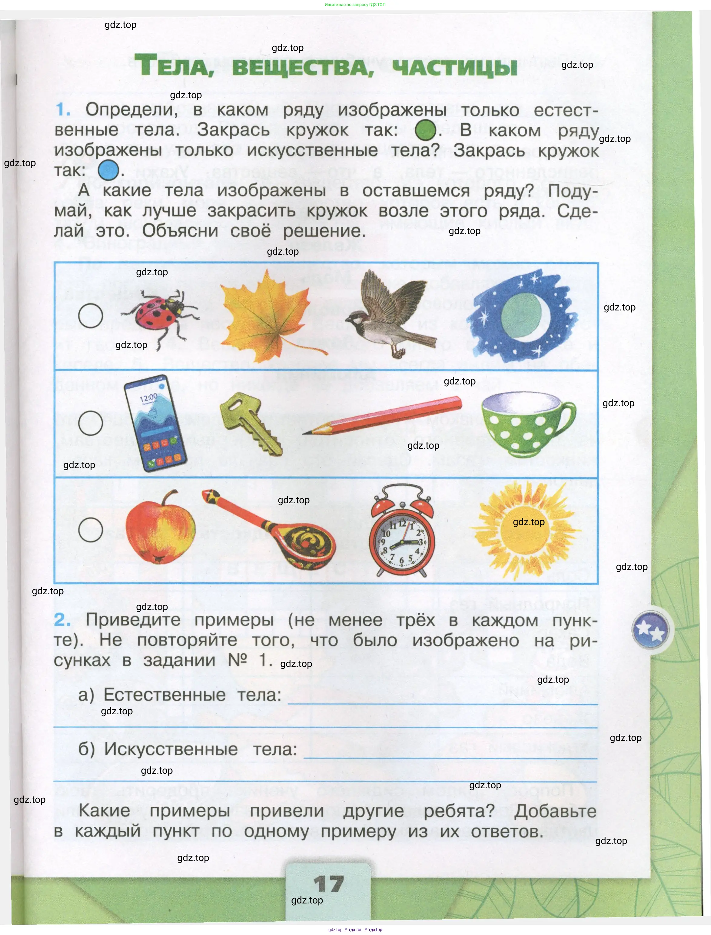 Окружающий мир, 3 класс рабочая тетрадь, автор: Плешаков Андрей Анатольевич, издательство Просвещение, Москва, 2023, белого цвета, Часть 1, страница 17
