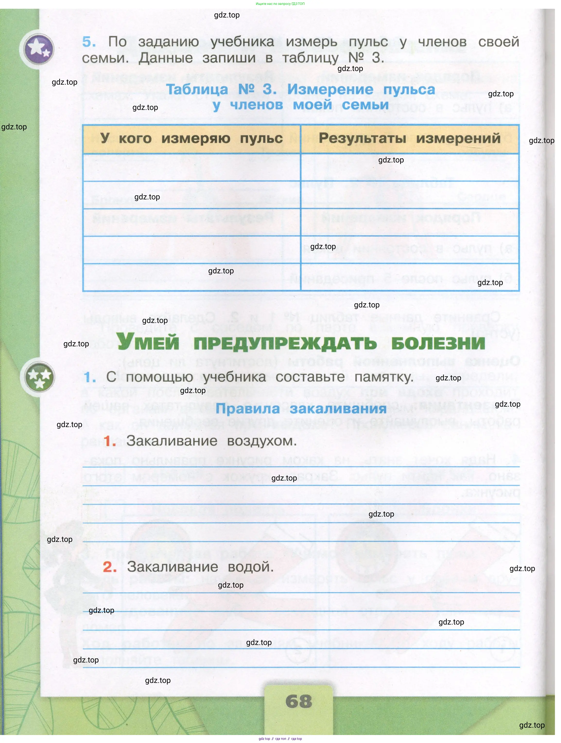 Окружающий мир, 3 класс рабочая тетрадь, автор: Плешаков Андрей Анатольевич, издательство Просвещение, Москва, 2023, белого цвета, Часть 1, страница 68