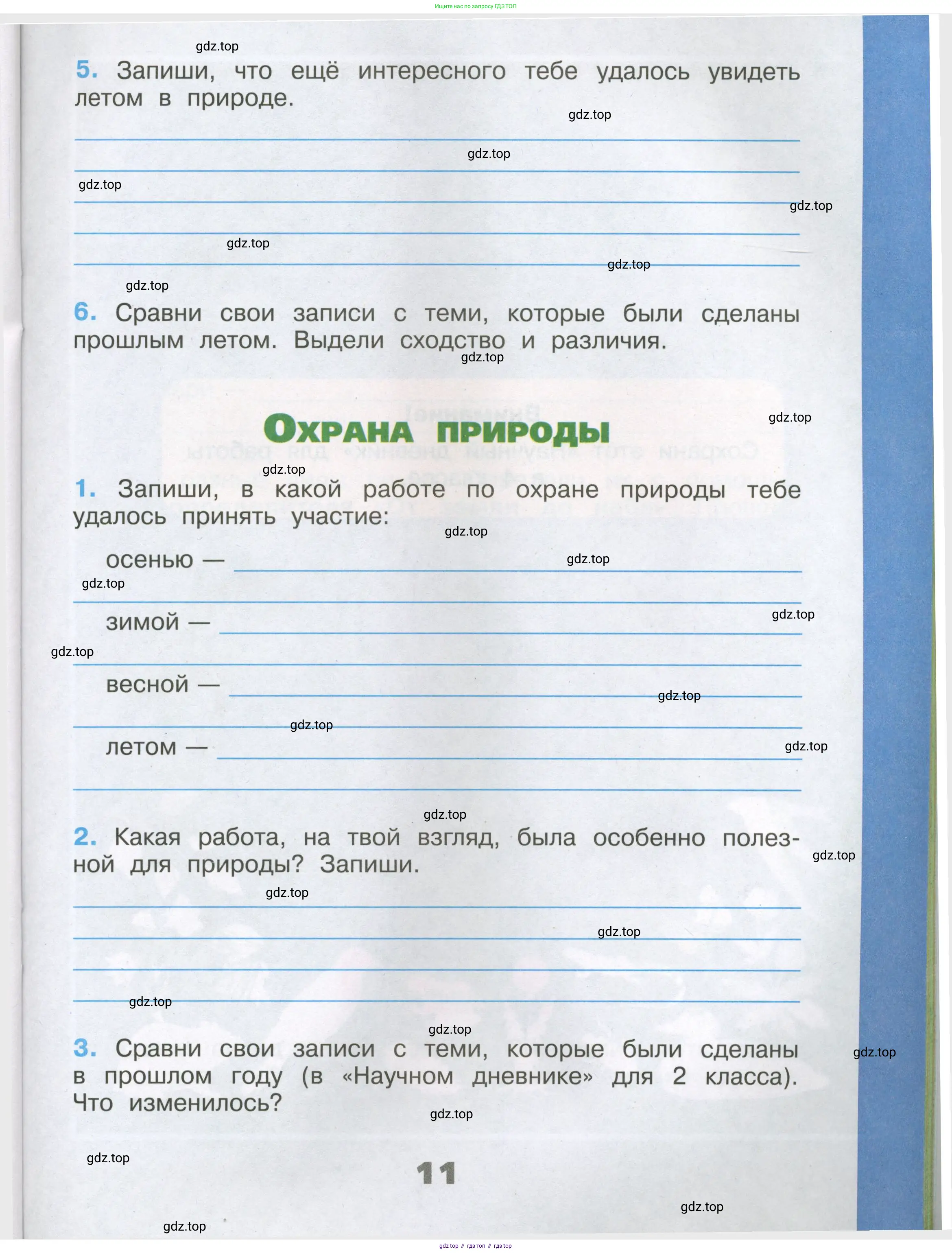 Окружающий мир, 3 класс рабочая тетрадь, автор: Плешаков Андрей Анатольевич, издательство Просвещение, Москва, 2023, белого цвета, страница 11