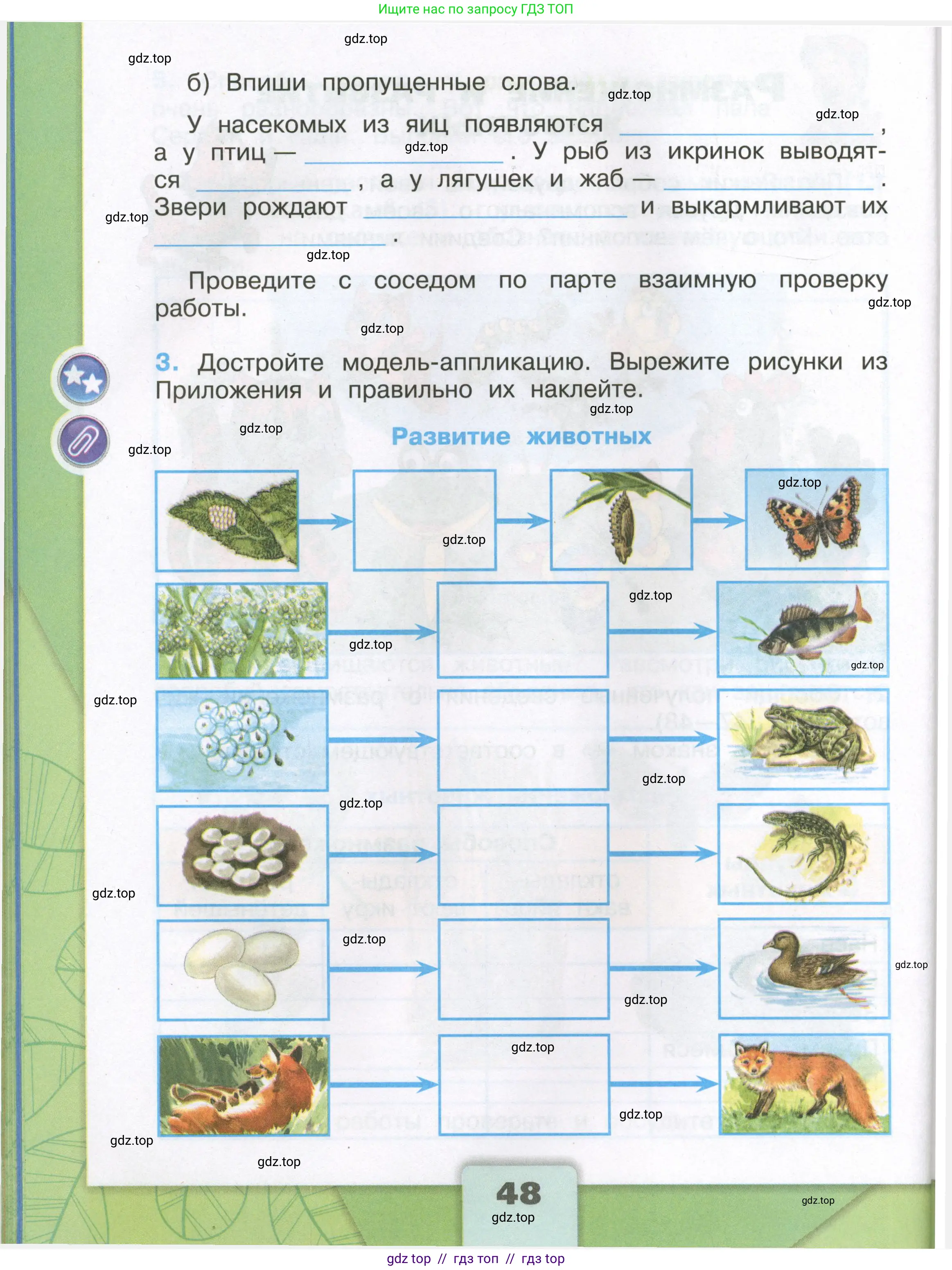Окружающий мир, 3 класс рабочая тетрадь, автор: Плешаков Андрей Анатольевич, издательство Просвещение, Москва, 2023, белого цвета, страница 48