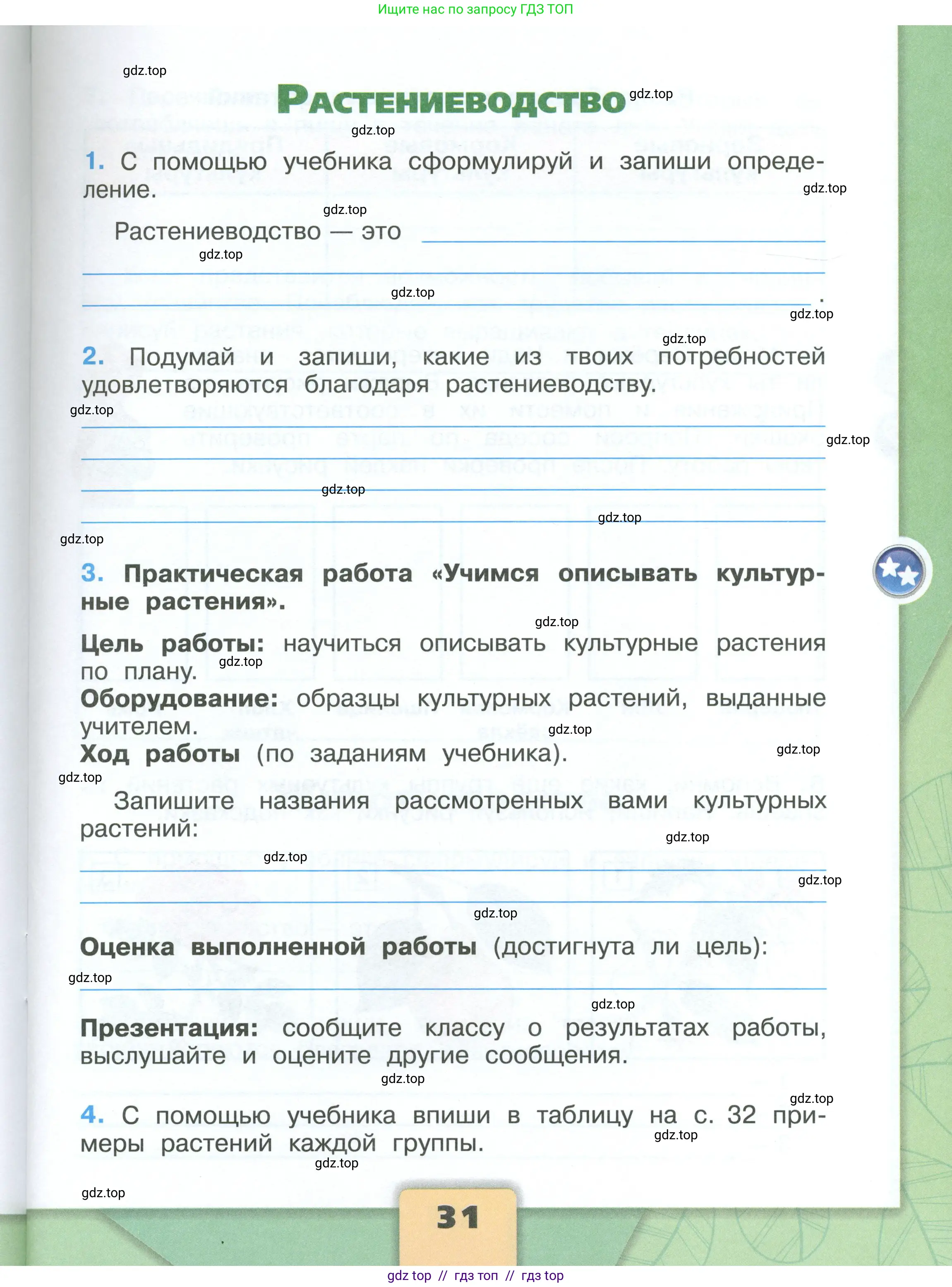 Окружающий мир, 3 класс рабочая тетрадь, автор: Плешаков Андрей Анатольевич, издательство Просвещение, Москва, 2023, белого цвета, Часть 2, страница 31