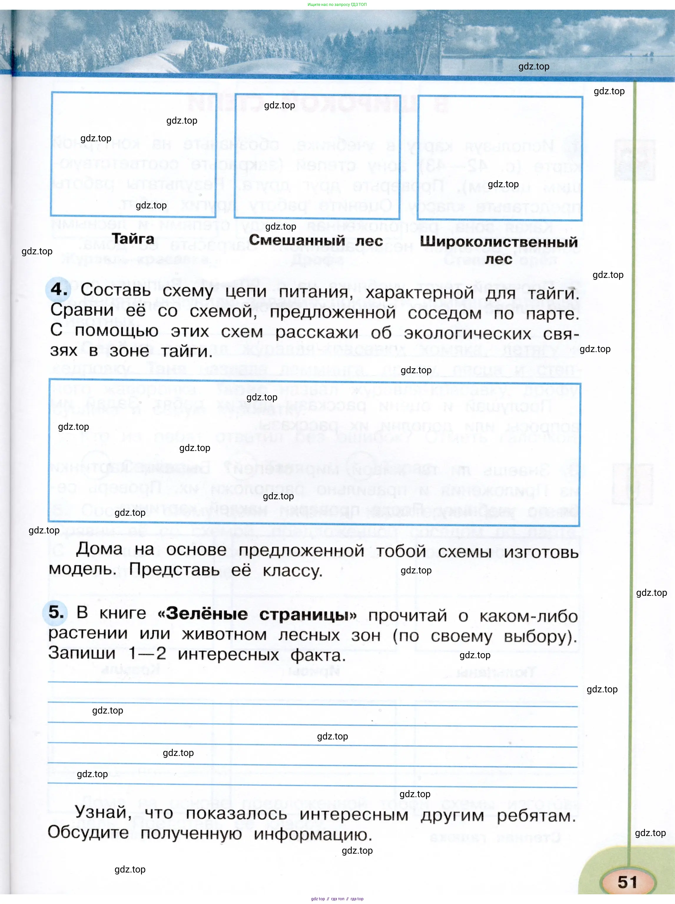 Окружающий мир, 4 класс рабочая тетрадь, авторы: Плешаков Андрей Анатольевич, Новицкая Марина Юрьевна, издательство Просвещение, Москва, 2019, белого цвета, Часть 1, страница 51