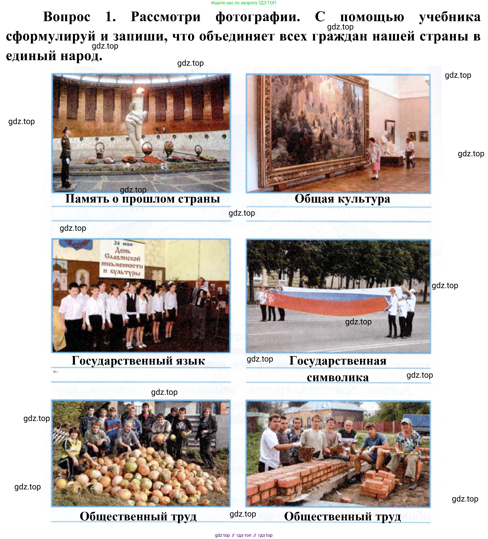 ГДЗ Окружающий мир, 4 класс рабочая тетрадь, авторы: Плешаков Андрей Анатольевич, Новицкая Марина Юрьевна, издательство Просвещение, Москва, 2019, белого цвета, Часть 1, страница 6, номер 1, Решение