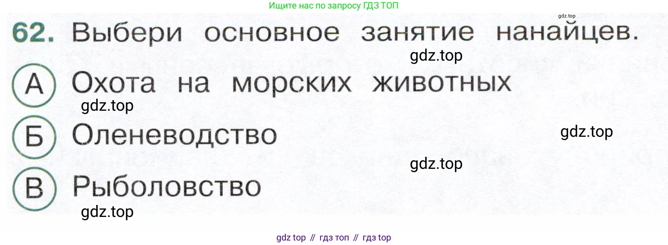 Окружающий мир, 4 класс Тесты, авторы: Плешаков Андрей Анатольевич, Новицкая Марина Юрьевна, Назарова З Д, издательство Просвещение, Москва, 2021, белого цвета, страница 31, номер 62, Условие