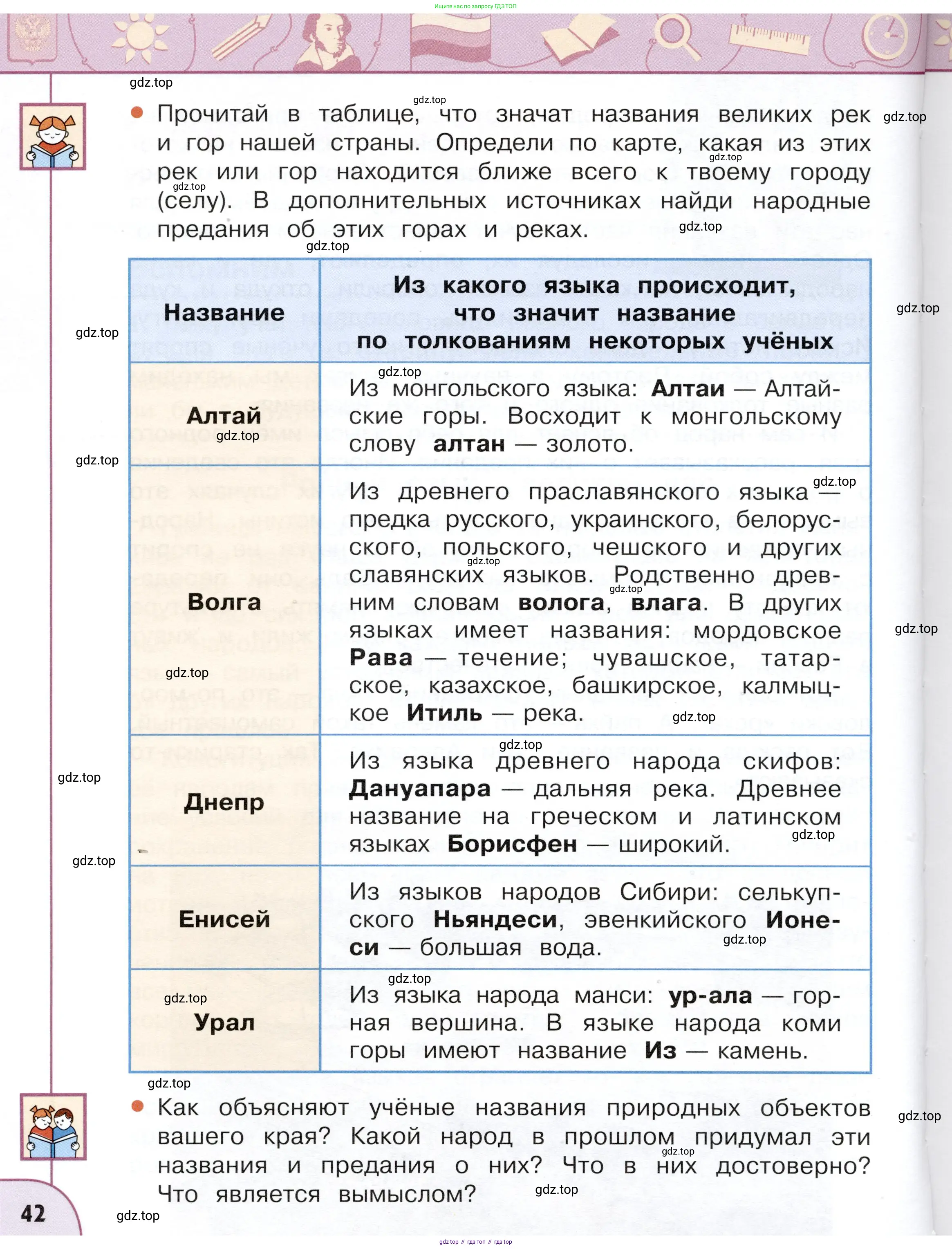 Окружающий мир, 4 класс Учебник, авторы: Плешаков Андрей Анатольевич, Новицкая Марина Юрьевна, издательство Просвещение, Москва, 2019, белого цвета, Часть 1, страница 42