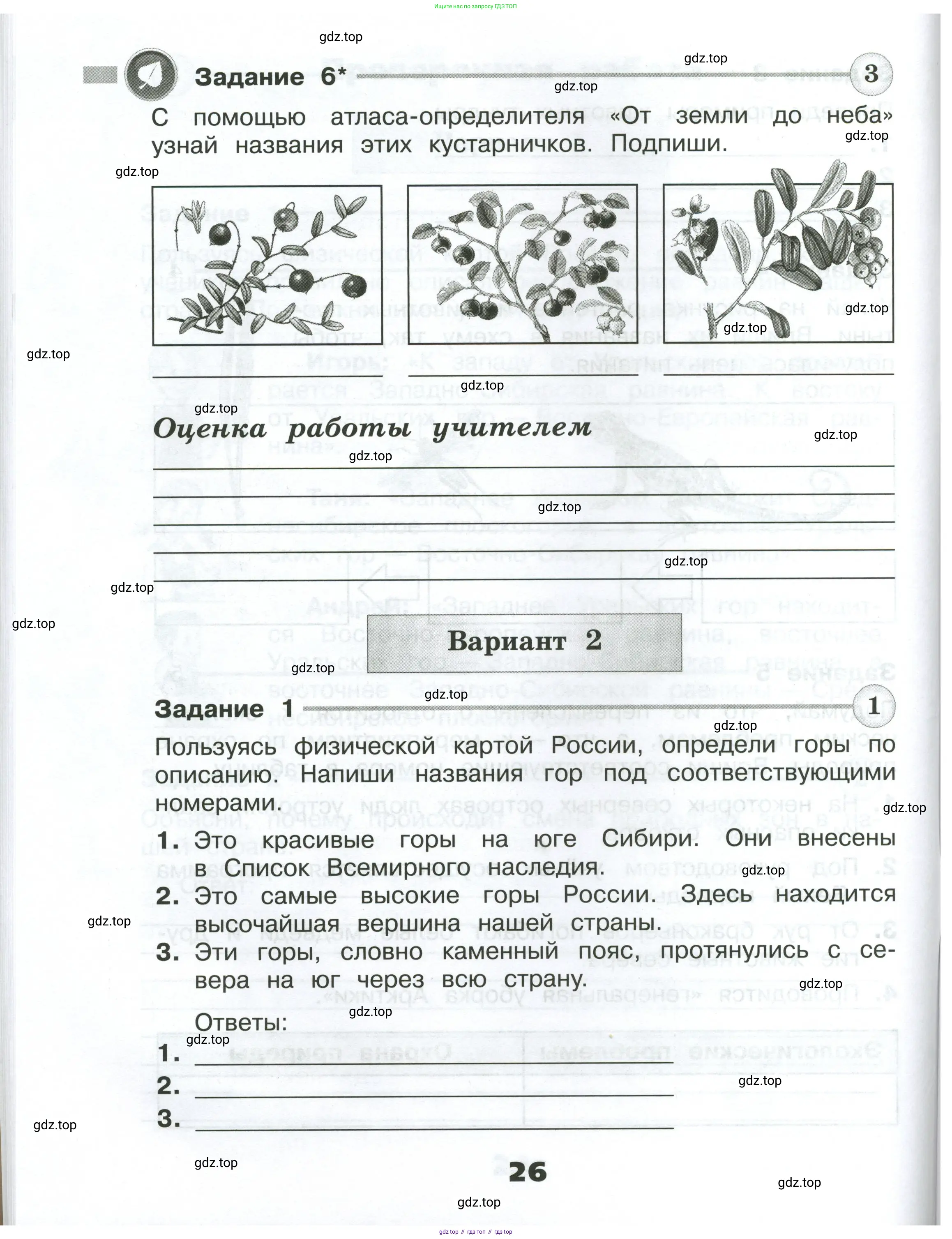Окружающий мир, 4 класс Проверочные работы, авторы: Плешаков Андрей Анатольевич, Крючкова Елена Алексеевна, Плешаков С А, издательство Просвещение, Москва, 2023, белого цвета, страница 26