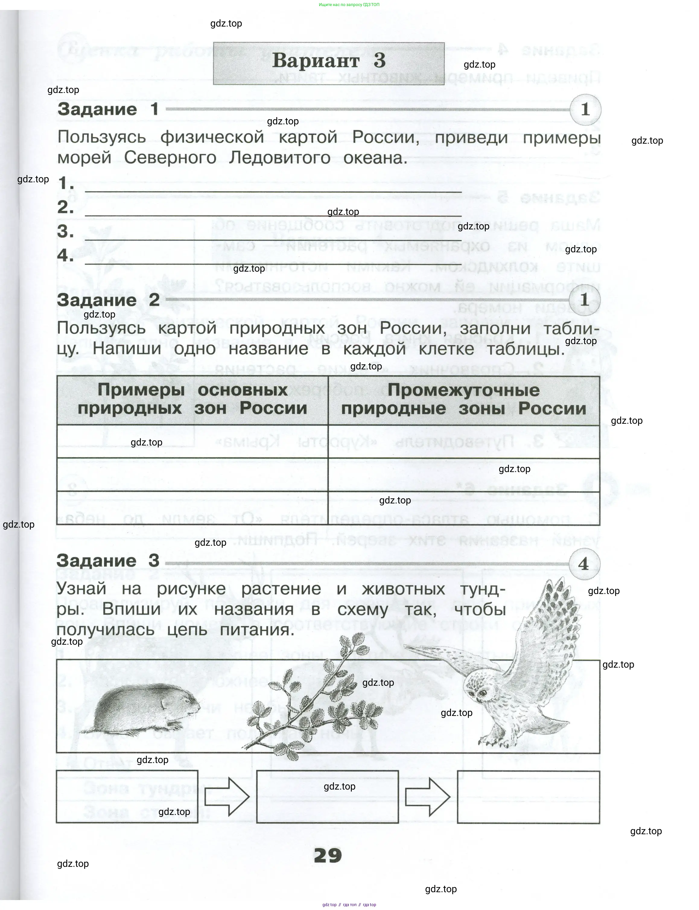 Окружающий мир, 4 класс Проверочные работы, авторы: Плешаков Андрей Анатольевич, Крючкова Елена Алексеевна, Плешаков С А, издательство Просвещение, Москва, 2023, белого цвета, страница 29