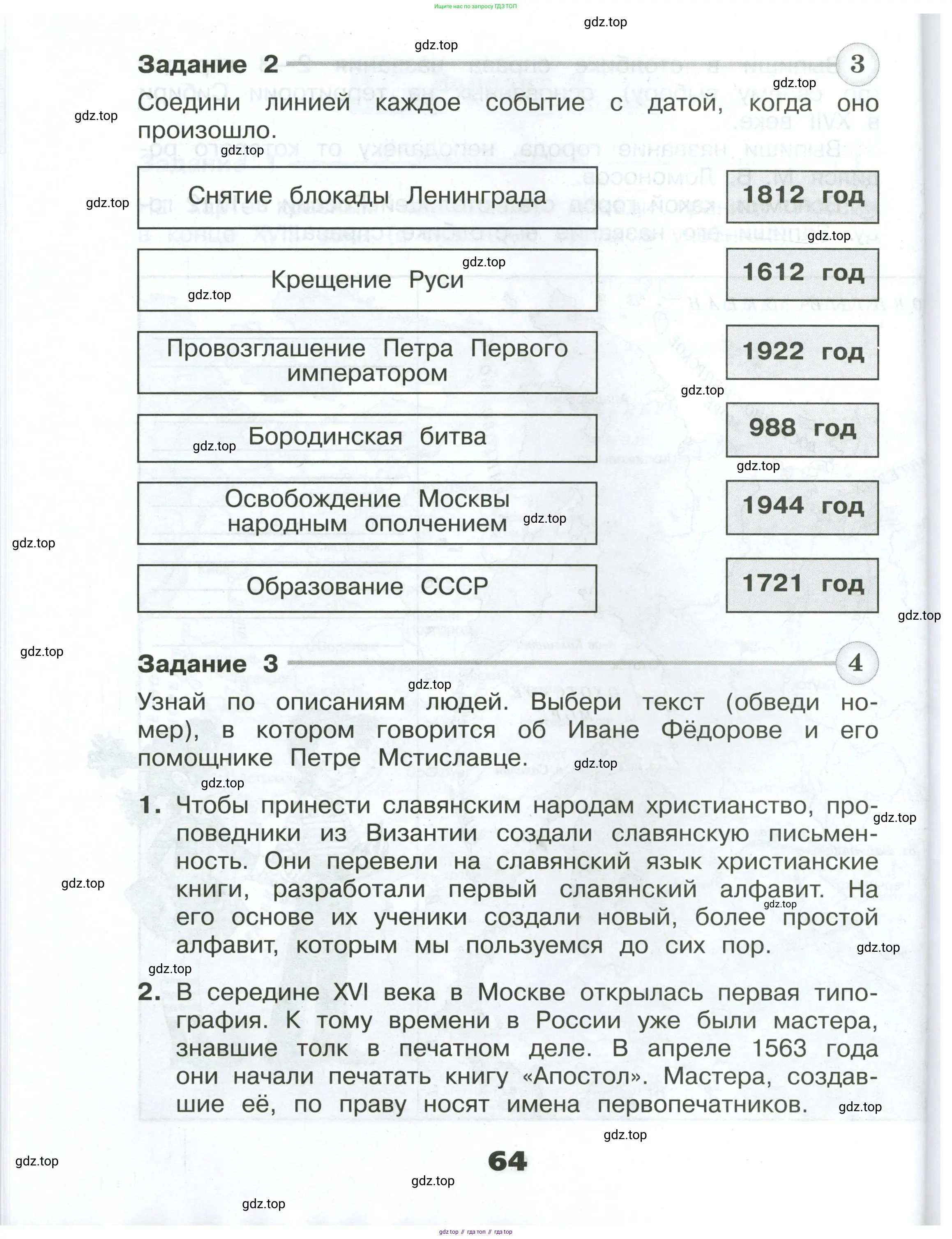Окружающий мир, 4 класс Проверочные работы, авторы: Плешаков Андрей Анатольевич, Крючкова Елена Алексеевна, Плешаков С А, издательство Просвещение, Москва, 2023, белого цвета, страница 64
