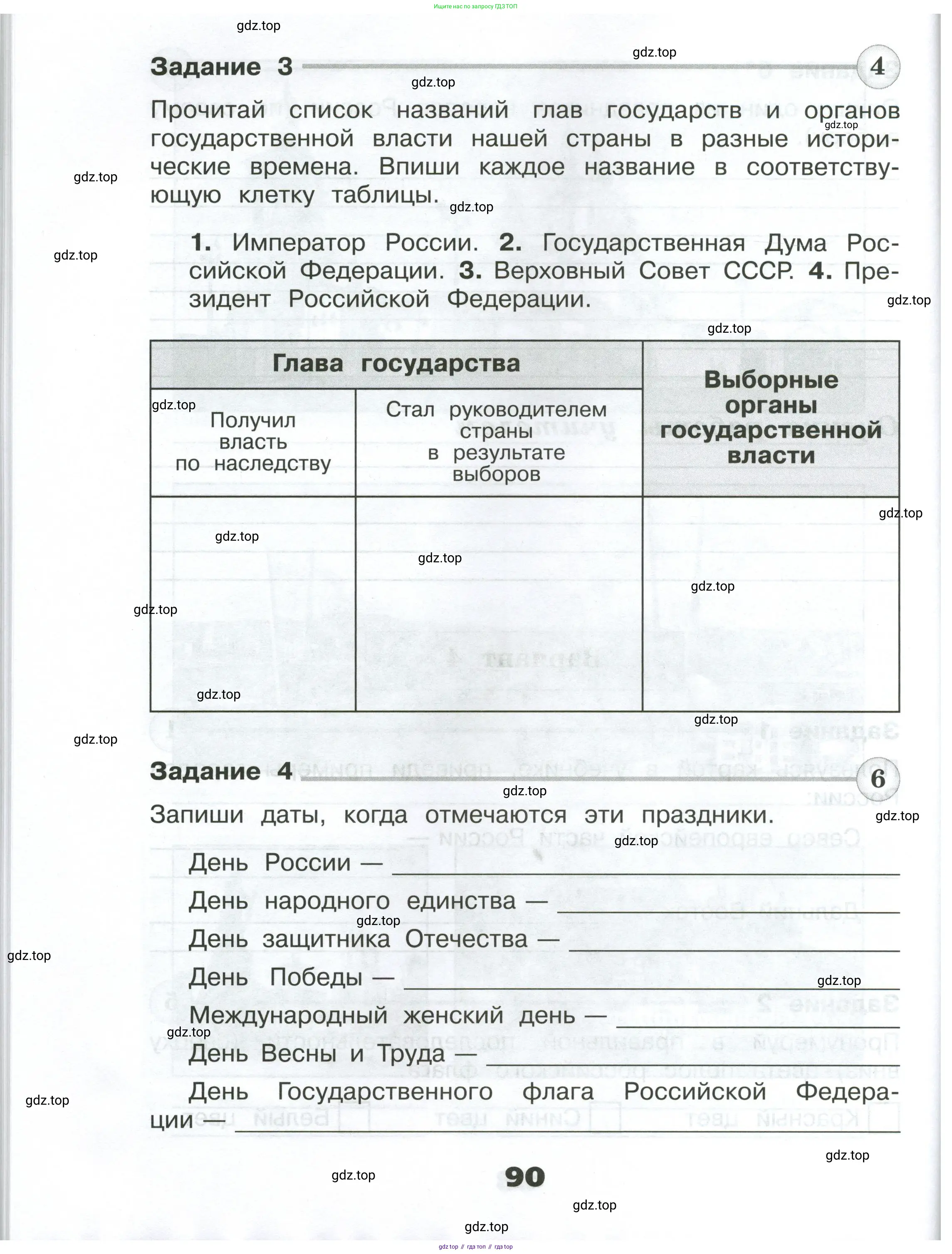 Окружающий мир, 4 класс Проверочные работы, авторы: Плешаков Андрей Анатольевич, Крючкова Елена Алексеевна, Плешаков С А, издательство Просвещение, Москва, 2023, белого цвета, страница 90