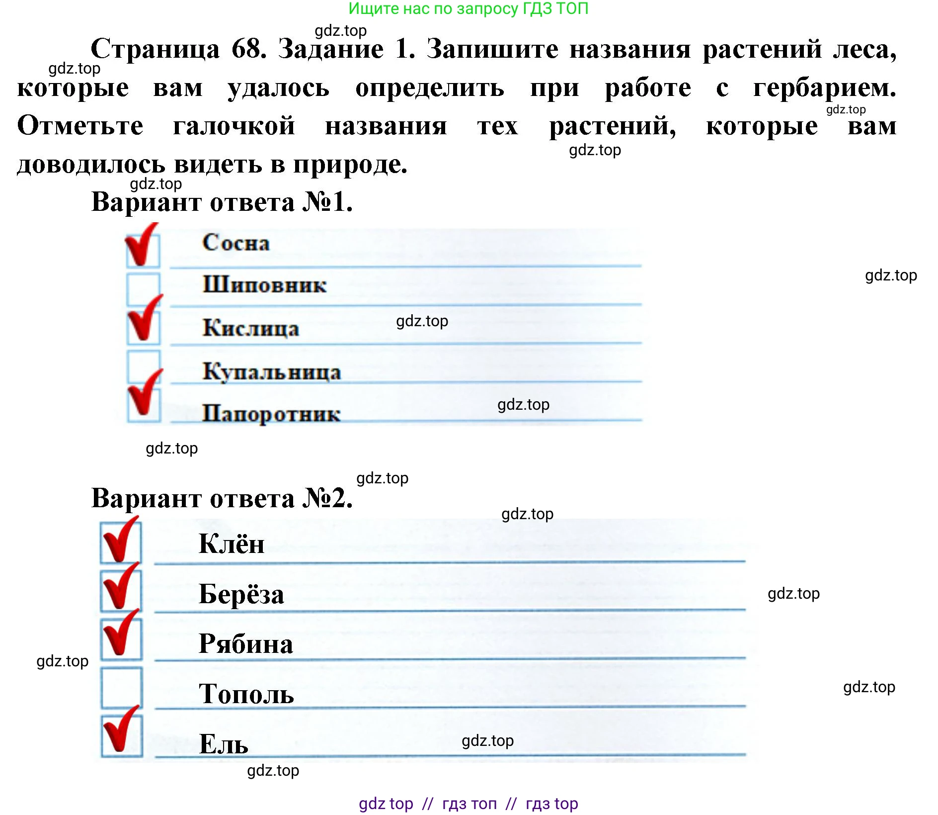 Окружающий мир, 4 класс рабочая тетрадь, авторы: Плешаков Андрей Анатольевич, Крючкова Елена Алексеевна, издательство Просвещение, Москва, 2023, белого цвета, Часть 1, страница 68, номер 1, Решение 2