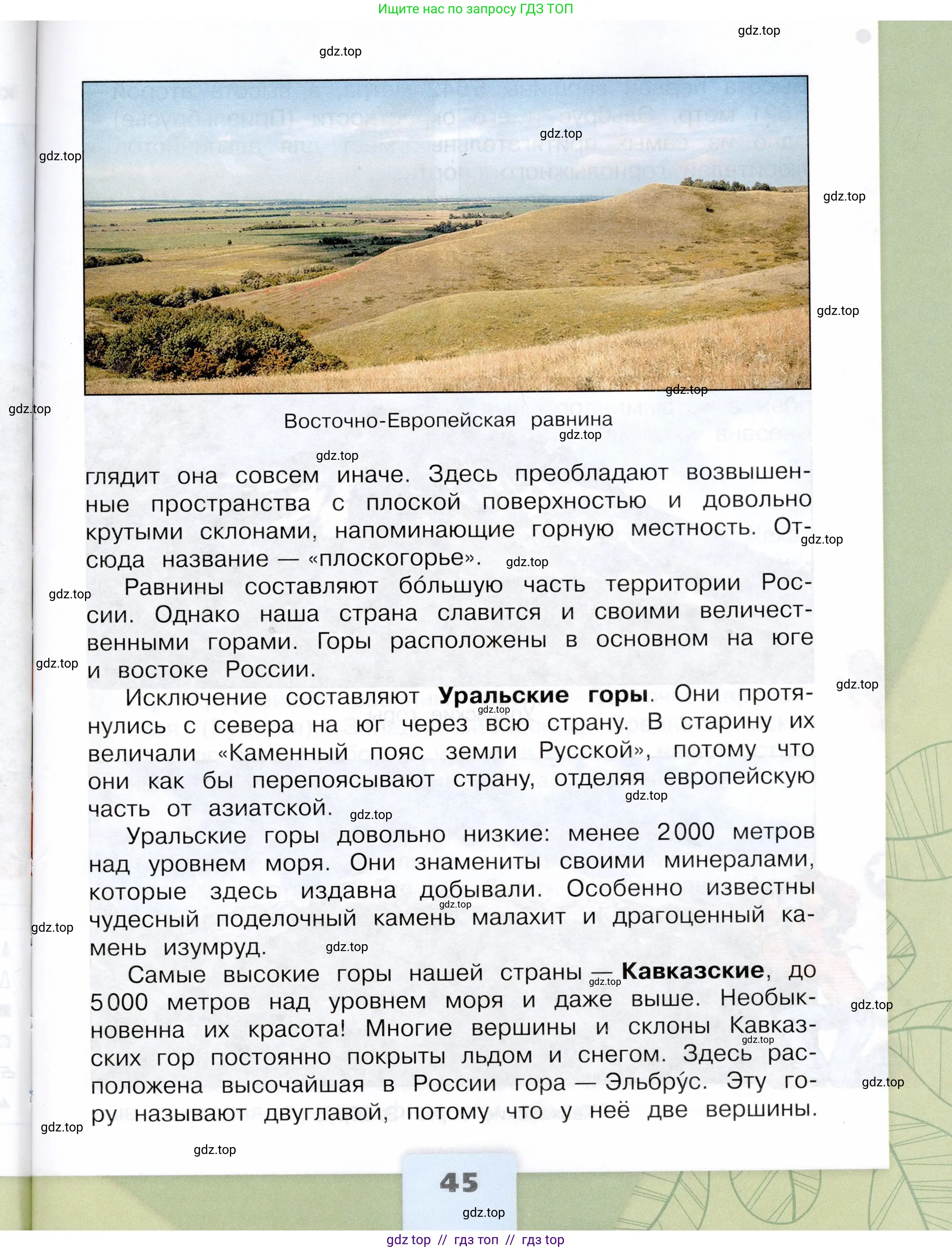 Окружающий мир, 4 класс Учебник, авторы: Плешаков Андрей Анатольевич, Крючкова Елена Алексеевна, издательство Просвещение, Москва, 2023, белого цвета, страница 45