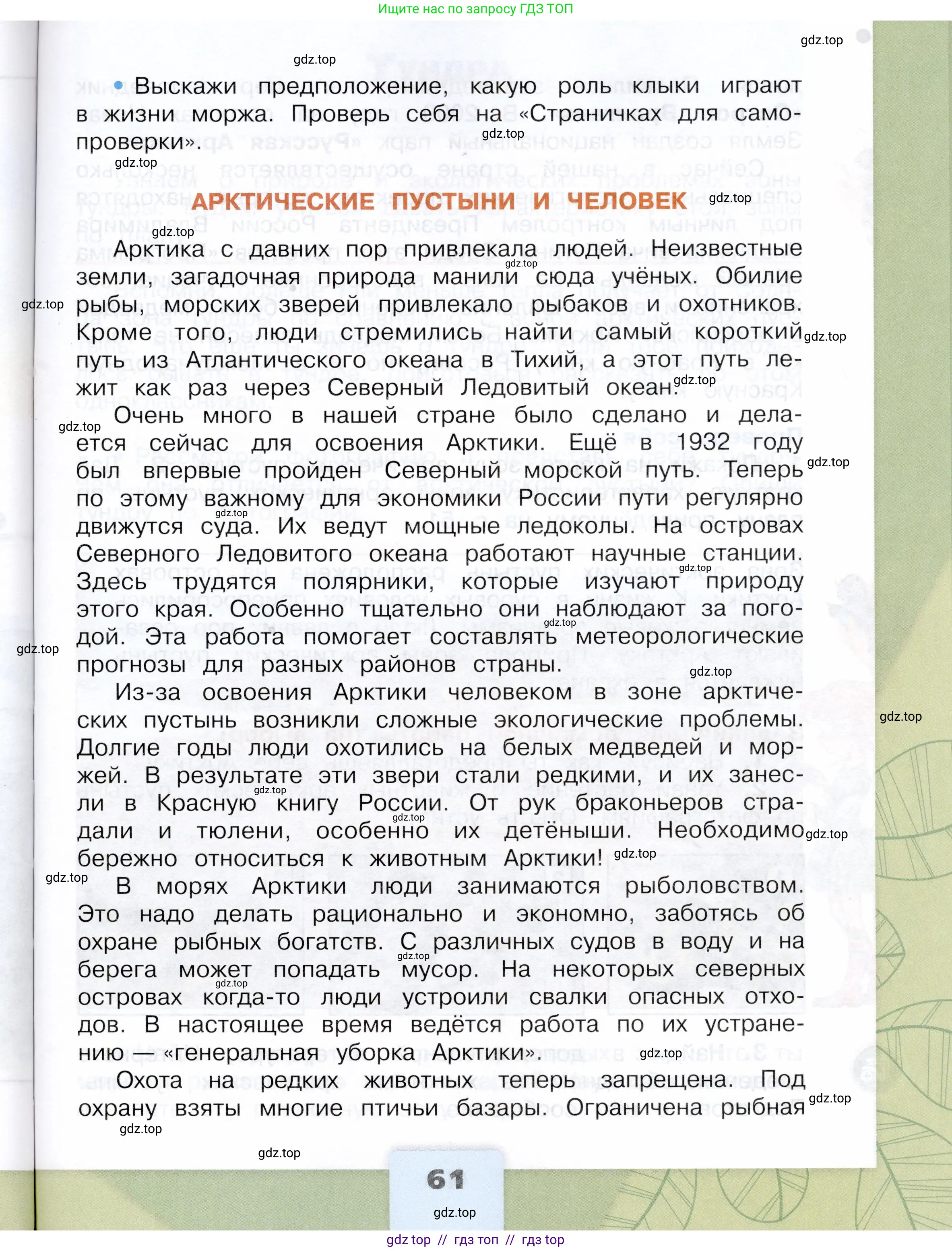 Окружающий мир, 4 класс Учебник, авторы: Плешаков Андрей Анатольевич, Крючкова Елена Алексеевна, издательство Просвещение, Москва, 2023, белого цвета, страница 61