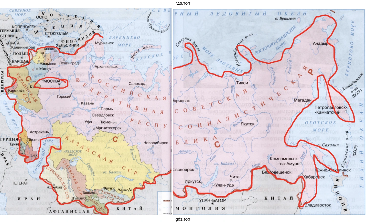 Территория СССР