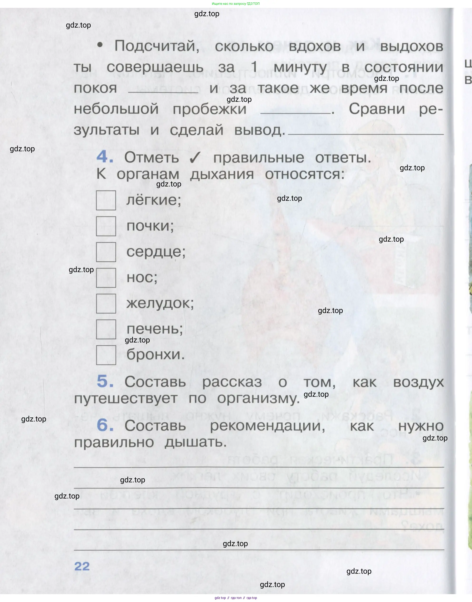 Окружающий мир, 4 класс рабочая тетрадь, авторы: Саплина Елена Витальевна, Саплин А И, Сивоглазов Владислав Иванович, издательство Дрофа, Москва, 2018, жёлтого цвета, Часть 1, страница 22