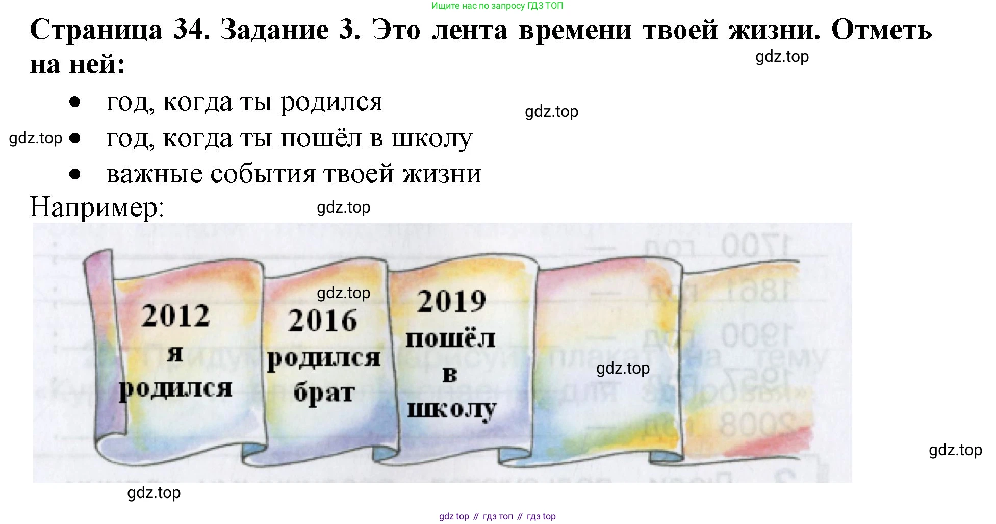 Окружающий мир, 4 класс рабочая тетрадь, авторы: Саплина Елена Витальевна, Саплин А И, Сивоглазов Владислав Иванович, издательство Дрофа, Москва, 2018, жёлтого цвета, Часть 1, страница 34, номер 3, Решение