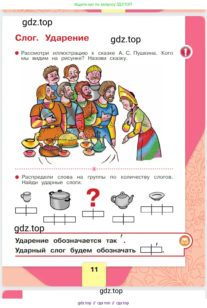 Русский язык, 1 класс Азбука, авторы: Горецкий Всеслав Гаврилович, Кирюшкин Виктор Андреевич, Виноградская Людмила Андреевна, Бойкина Марина Викторовна, издательство Просвещение, Москва, 2023, белого цвета, Часть 1, страница 11