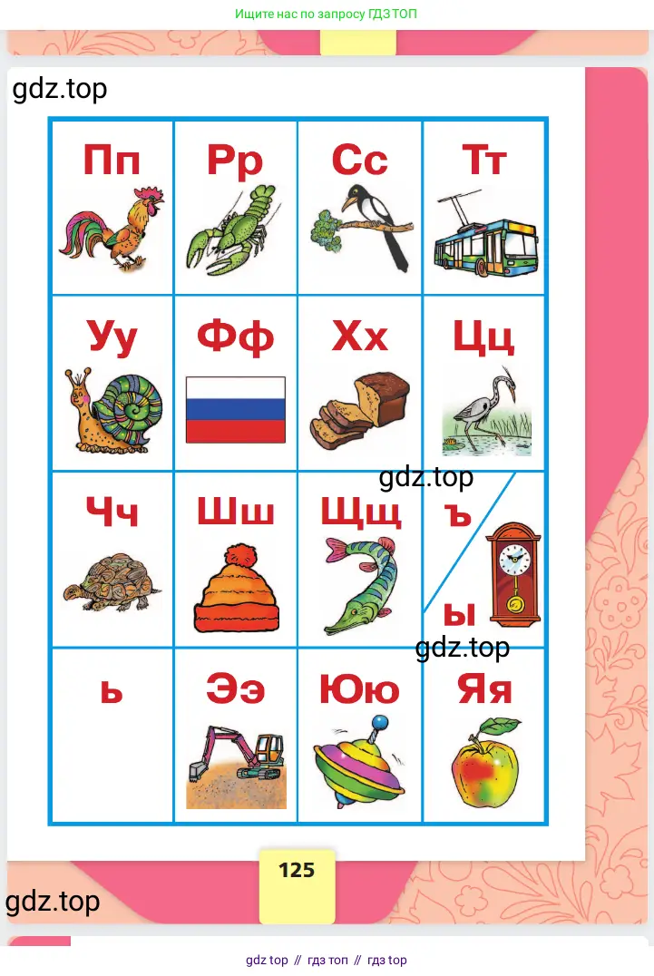 Русский язык, 1 класс Азбука, авторы: Горецкий Всеслав Гаврилович, Кирюшкин Виктор Андреевич, Виноградская Людмила Андреевна, Бойкина Марина Викторовна, издательство Просвещение, Москва, 2023, белого цвета, страница 125
