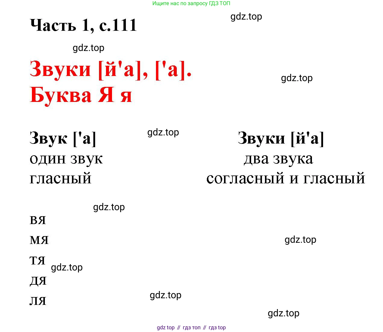 ГДЗ Русский язык, 1 класс Азбука, авторы: Горецкий Всеслав Гаврилович, Кирюшкин Виктор Андреевич, Виноградская Людмила Андреевна, Бойкина Марина Викторовна, издательство Просвещение, Москва, 2023, белого цвета, Часть 1, страница 111, Решение