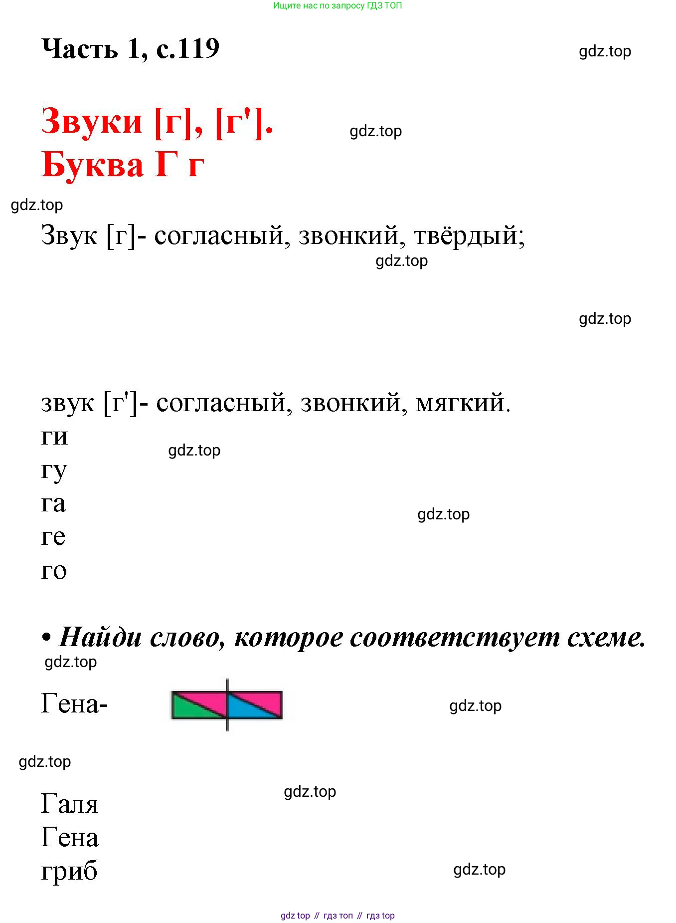 ГДЗ Русский язык, 1 класс Азбука, авторы: Горецкий Всеслав Гаврилович, Кирюшкин Виктор Андреевич, Виноградская Людмила Андреевна, Бойкина Марина Викторовна, издательство Просвещение, Москва, 2023, белого цвета, Часть 1, страница 119, Решение