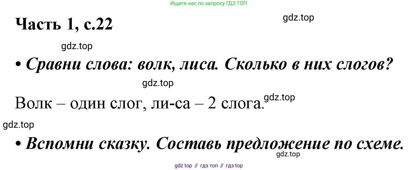 ГДЗ Русский язык, 1 класс Азбука, авторы: Горецкий Всеслав Гаврилович, Кирюшкин Виктор Андреевич, Виноградская Людмила Андреевна, Бойкина Марина Викторовна, издательство Просвещение, Москва, 2023, белого цвета, Часть 1, страница 22, Решение