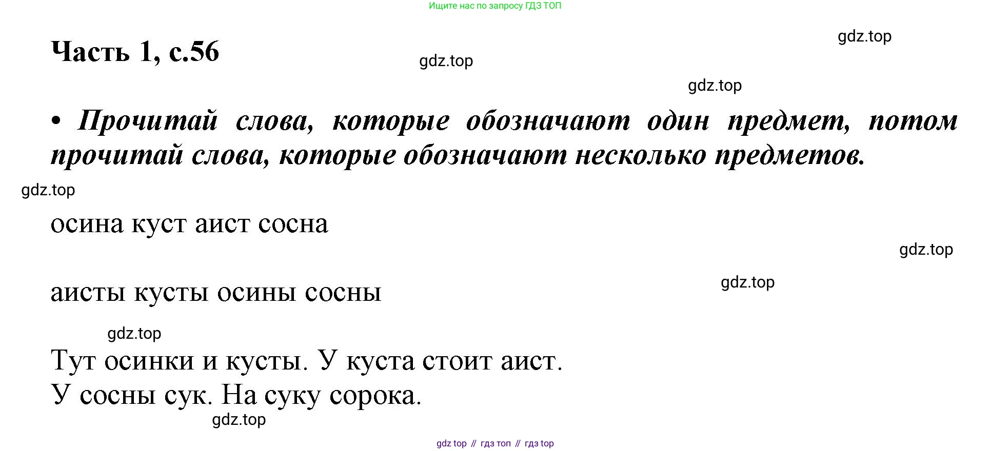 ГДЗ Русский язык, 1 класс Азбука, авторы: Горецкий Всеслав Гаврилович, Кирюшкин Виктор Андреевич, Виноградская Людмила Андреевна, Бойкина Марина Викторовна, издательство Просвещение, Москва, 2023, белого цвета, Часть 1, страница 56, Решение