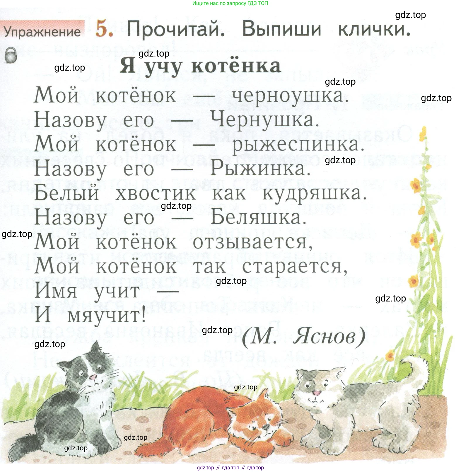 Русский язык, 1 класс Учебник, авторы: Иванов Станислав Викторович, Евдокимова Антонина Олеговна, Кузнецова Марина Ивановна, издательство Просвещение, Москва, 2023, белого цвета, страница 109, номер 5, Условие