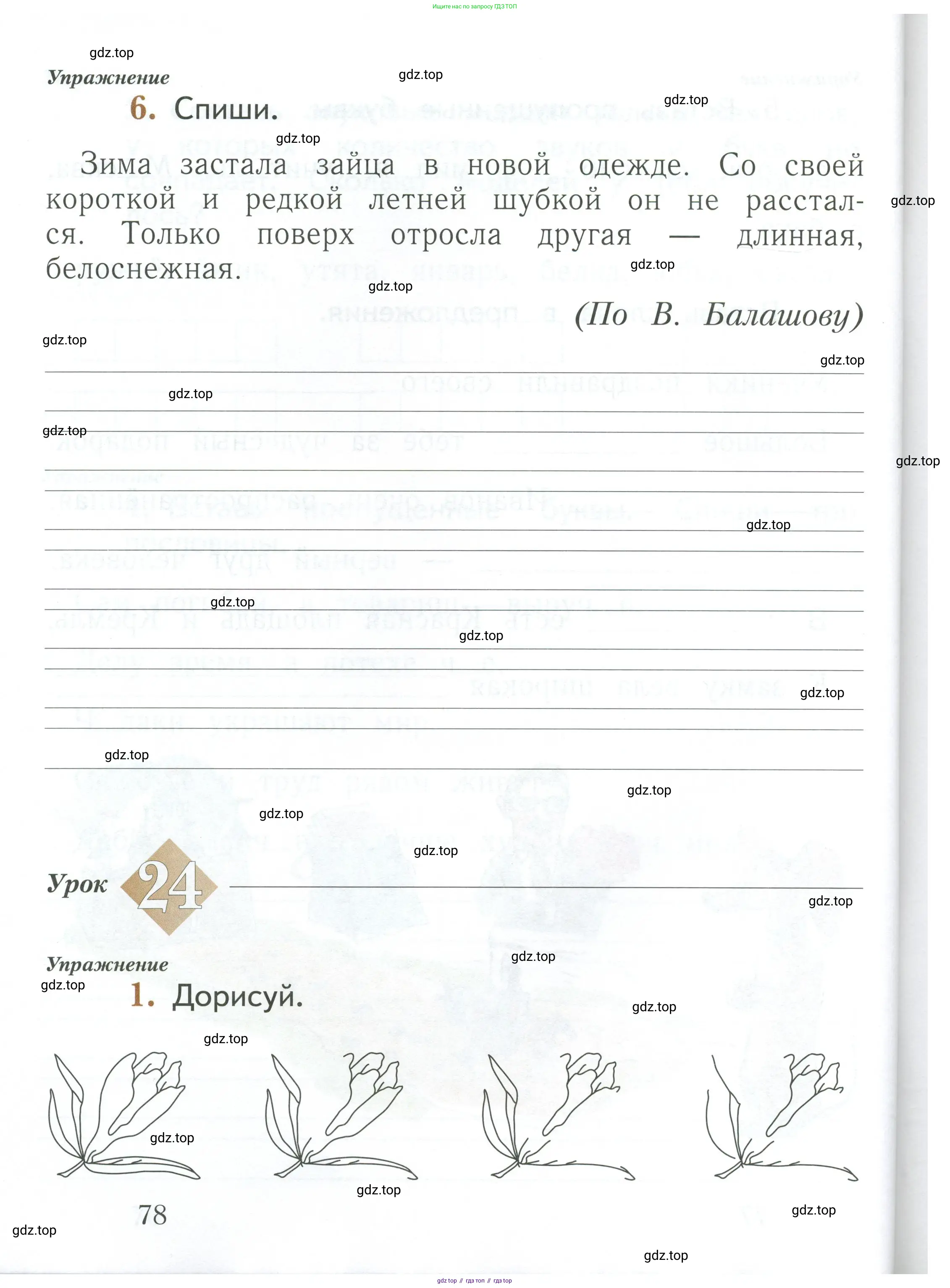 Русский язык, 1 класс рабочая тетрадь, авторы: Иванов Станислав Викторович, Евдокимова Антонина Олеговна, Кузнецова Елена Николаевна, издательство Просвещение, Москва, 2023, зелёного цвета, Часть 1, страница 78