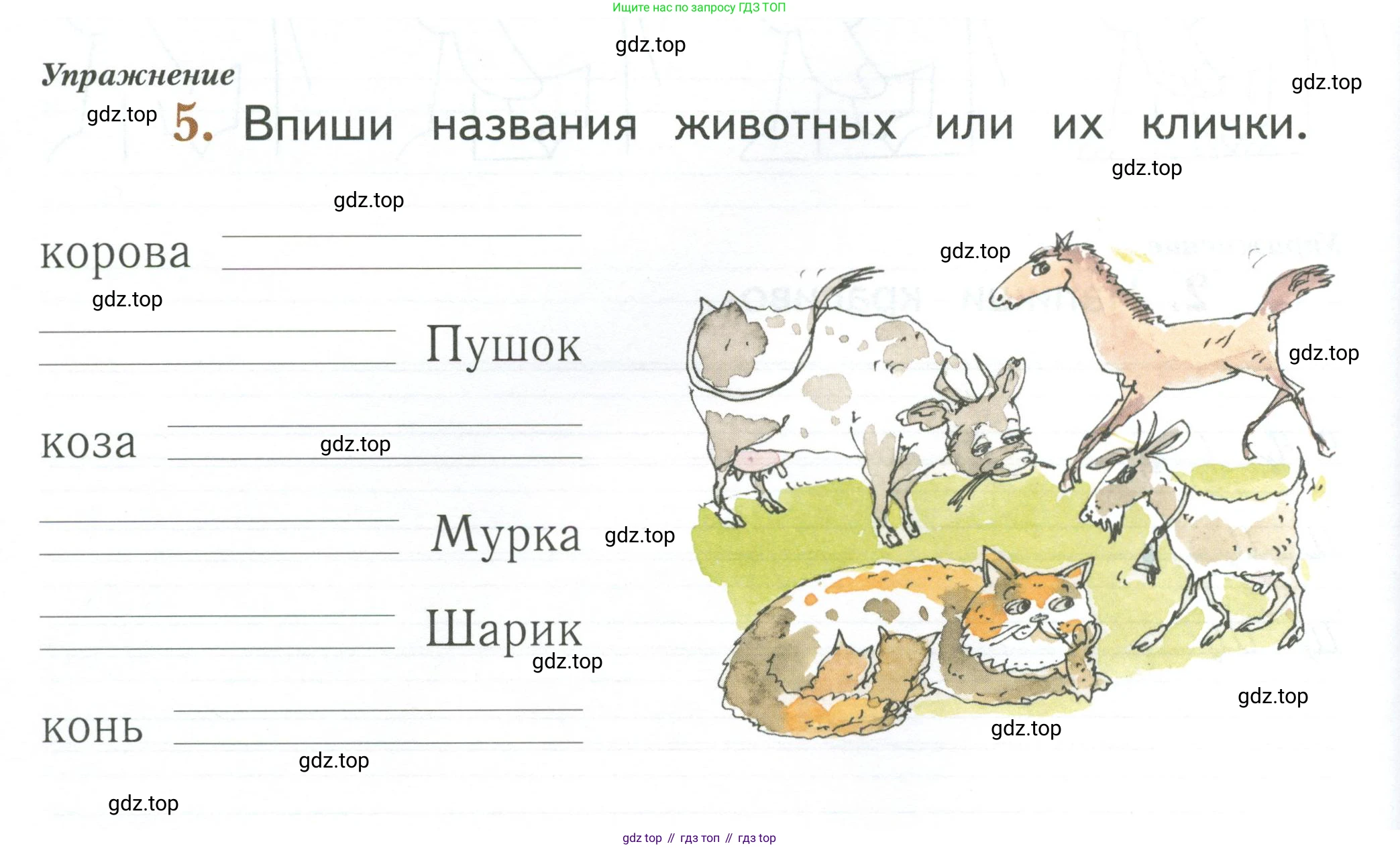Русский язык, 1 класс рабочая тетрадь, авторы: Иванов Станислав Викторович, Евдокимова Антонина Олеговна, Кузнецова Елена Николаевна, издательство Просвещение, Москва, 2023, зелёного цвета, Часть 1, страница 38, номер 5, Условие