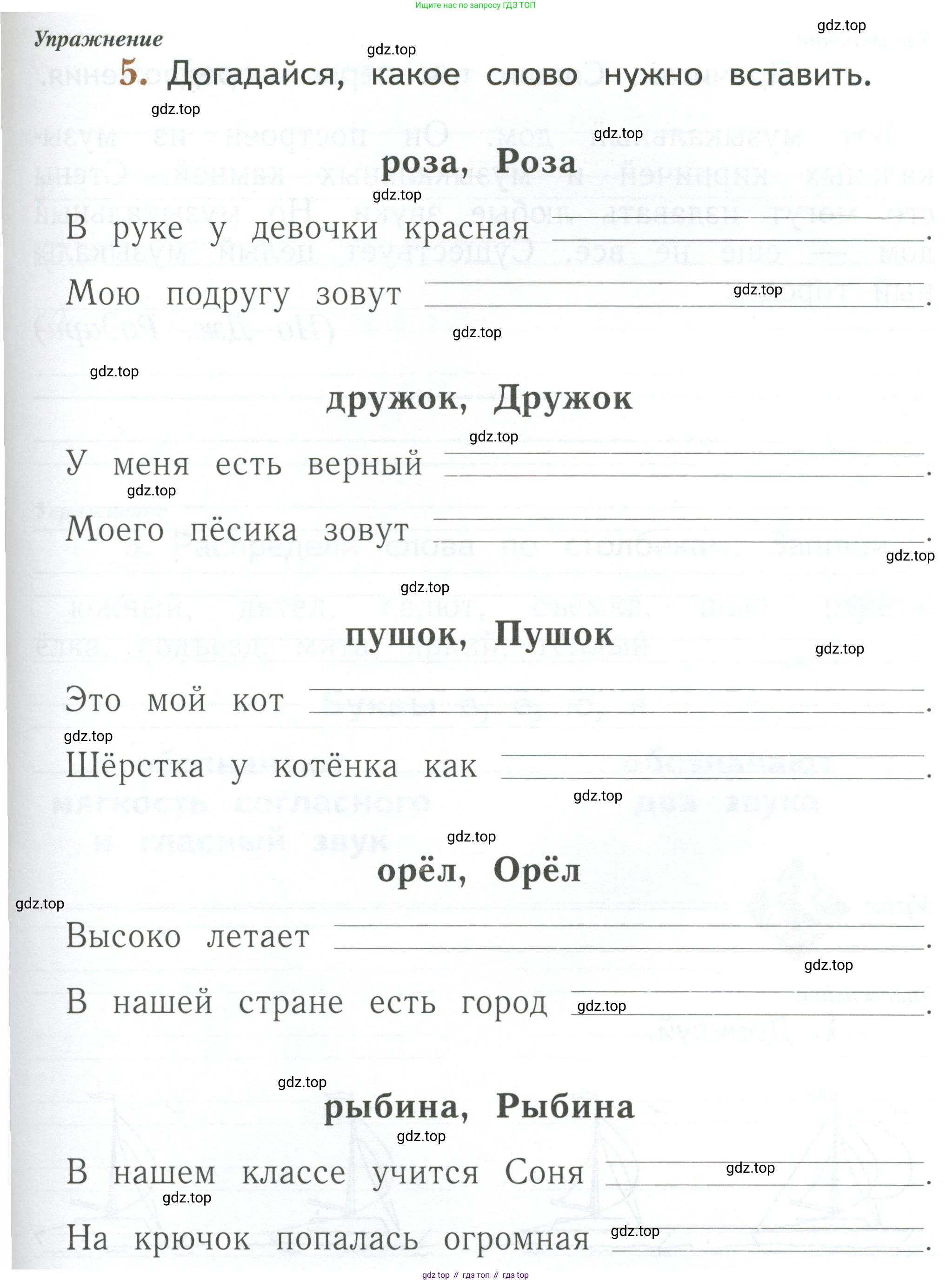Русский язык, 1 класс рабочая тетрадь, авторы: Иванов Станислав Викторович, Евдокимова Антонина Олеговна, Кузнецова Елена Николаевна, издательство Просвещение, Москва, 2023, зелёного цвета, Часть 1, страница 87, номер 5, Условие