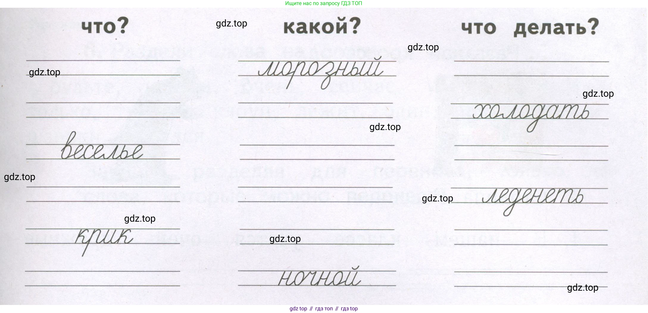 Русский язык, 1 класс рабочая тетрадь, авторы: Иванов Станислав Викторович, Евдокимова Антонина Олеговна, Кузнецова Елена Николаевна, издательство Просвещение, Москва, 2023, зелёного цвета, Часть 2, страница 46, номер 3, Условие (продолжение 2)