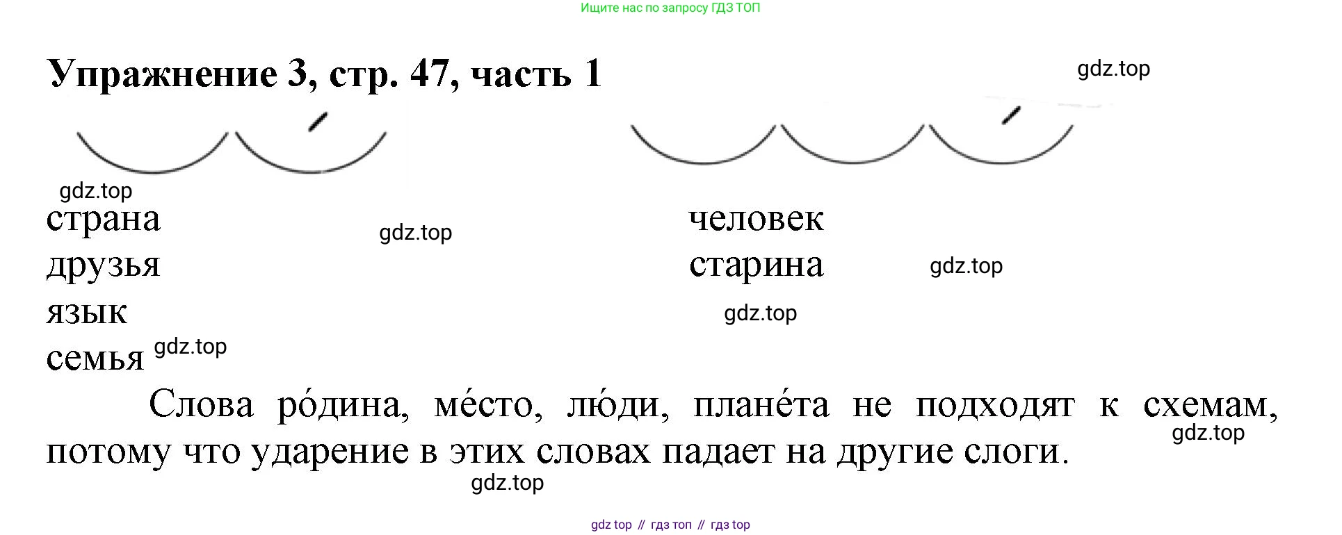 Русский язык, 1 класс рабочая тетрадь, авторы: Иванов Станислав Викторович, Евдокимова Антонина Олеговна, Кузнецова Елена Николаевна, издательство Просвещение, Москва, 2023, зелёного цвета, Часть 1, страница 47, номер 3, Решение